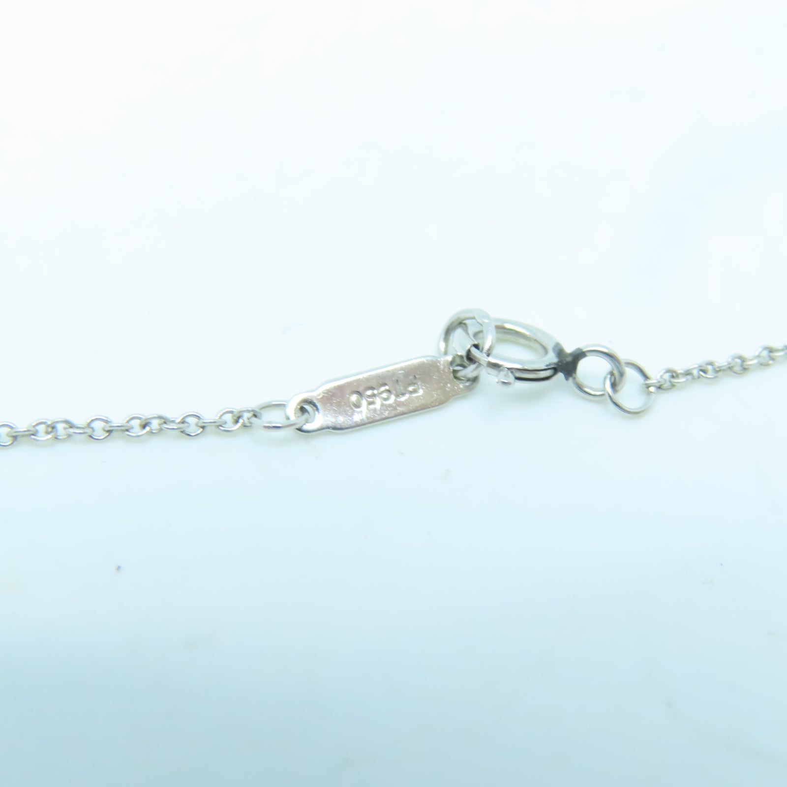 TIFFANY＆CO PT950鉑金Open Circle Necklace鑽石項鍊