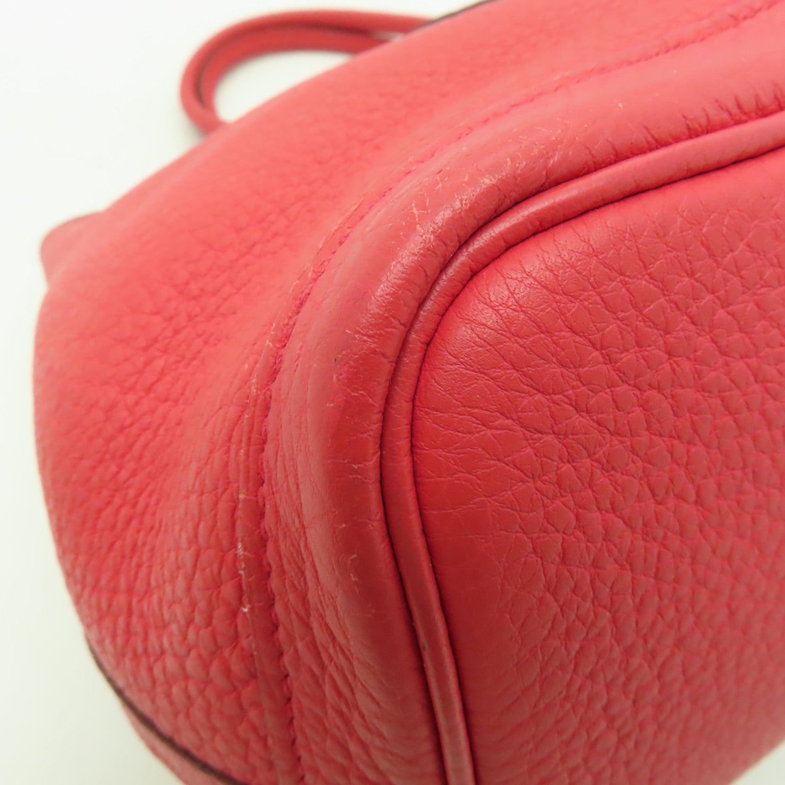 HERMES Negonda皮革Garden Party TPM銀扣手挽袋Rose Jaipur粉紅色