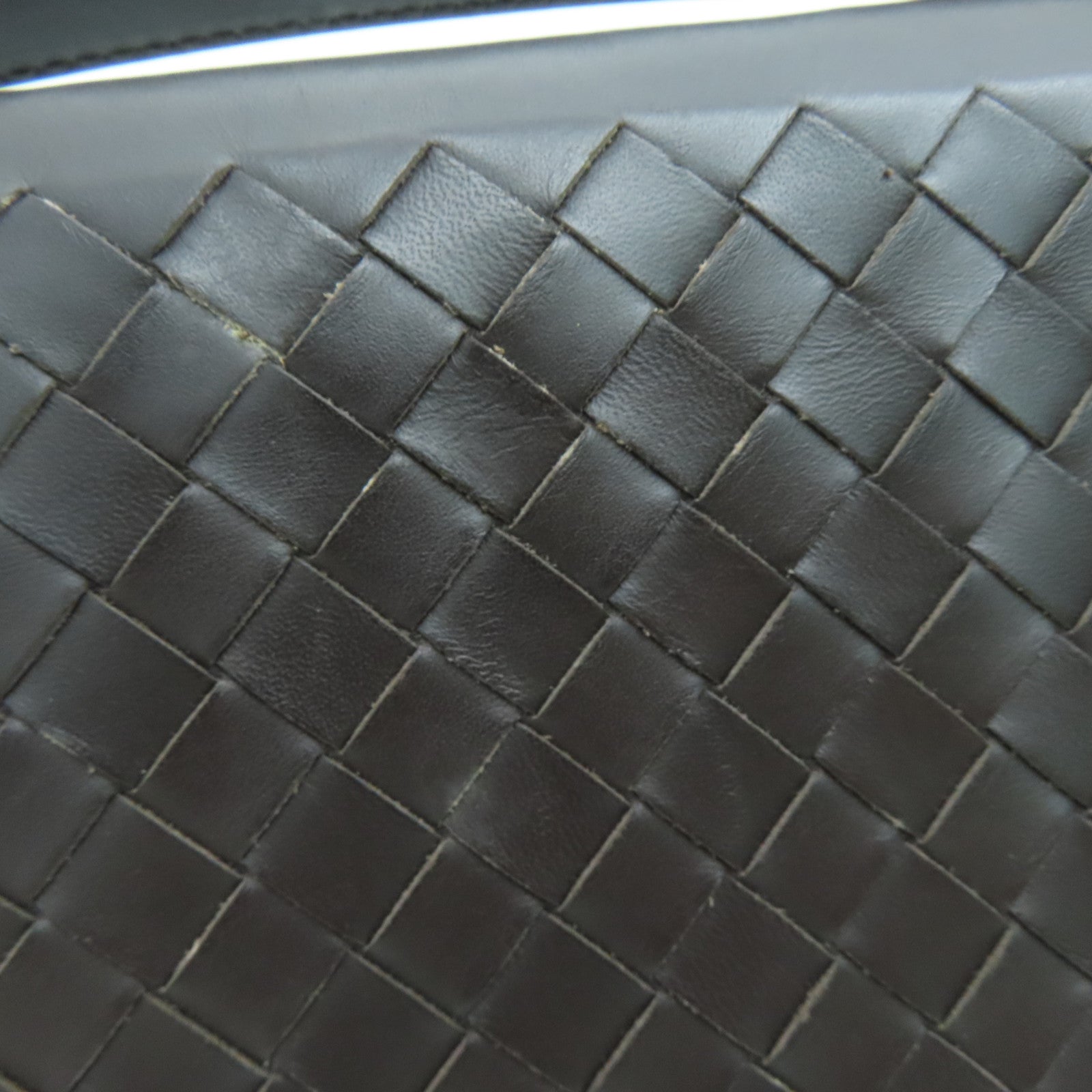 BOTTEGA VENETA 牛皮皮革Clutch手拿包啡色