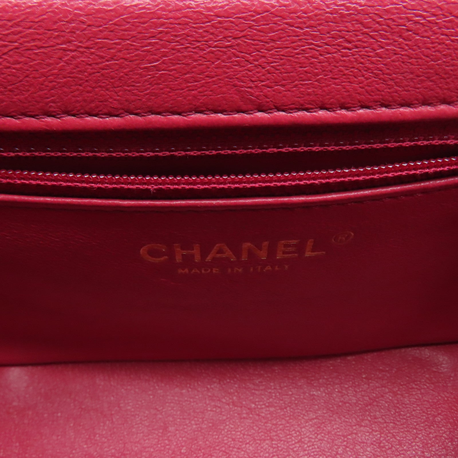 CHANEL 【激減優惠】菱格Caviar皮革Chain Shoulder金扣鏈帶肩背袋紅色