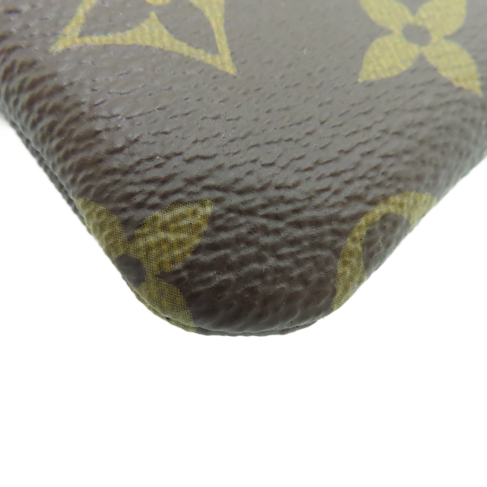 LOUIS VUITTON Monogram Key Case金扣零钱包棕色