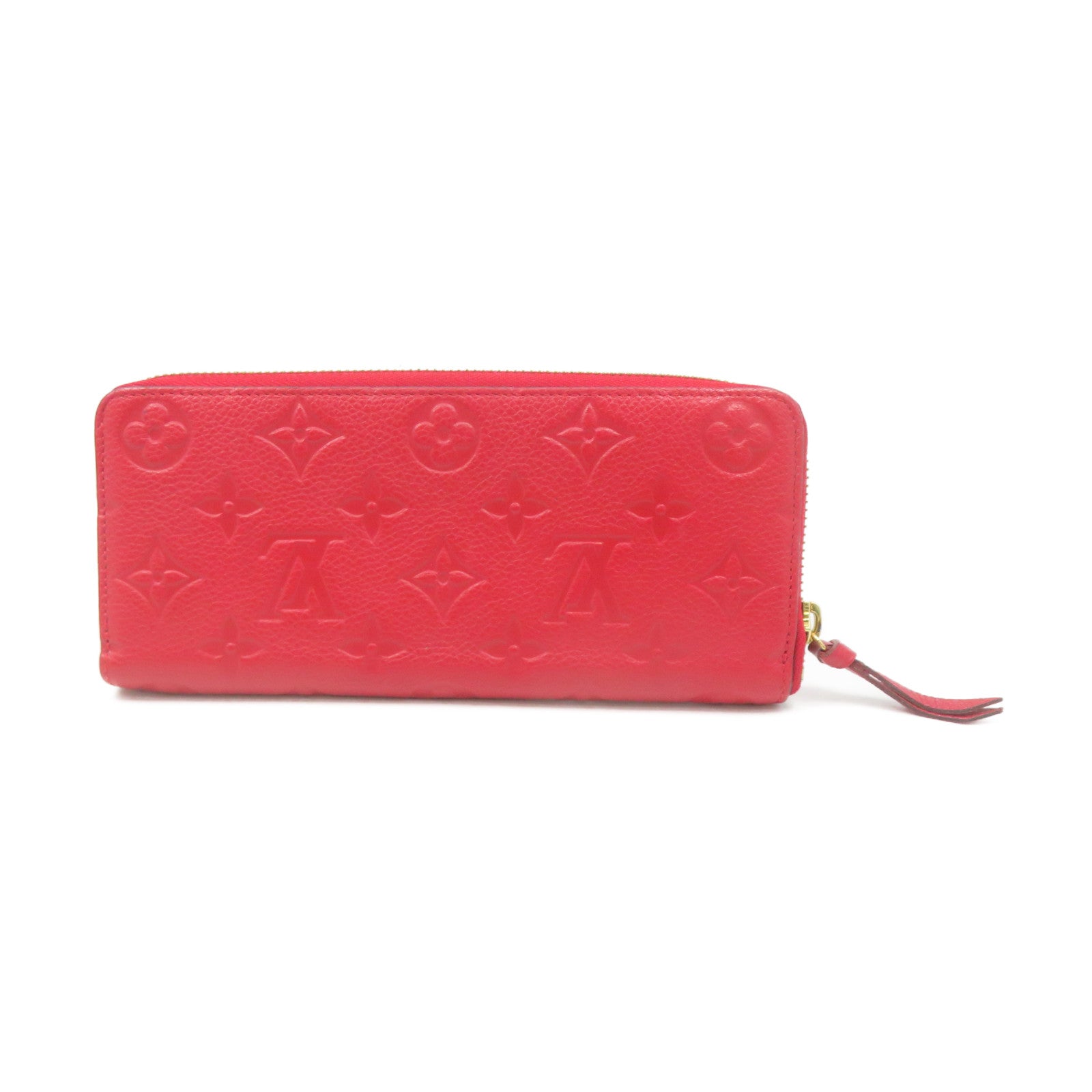 LOUIS VUITTON Mono-Empreinte Zipper Long Wallet zipper long wallet red
