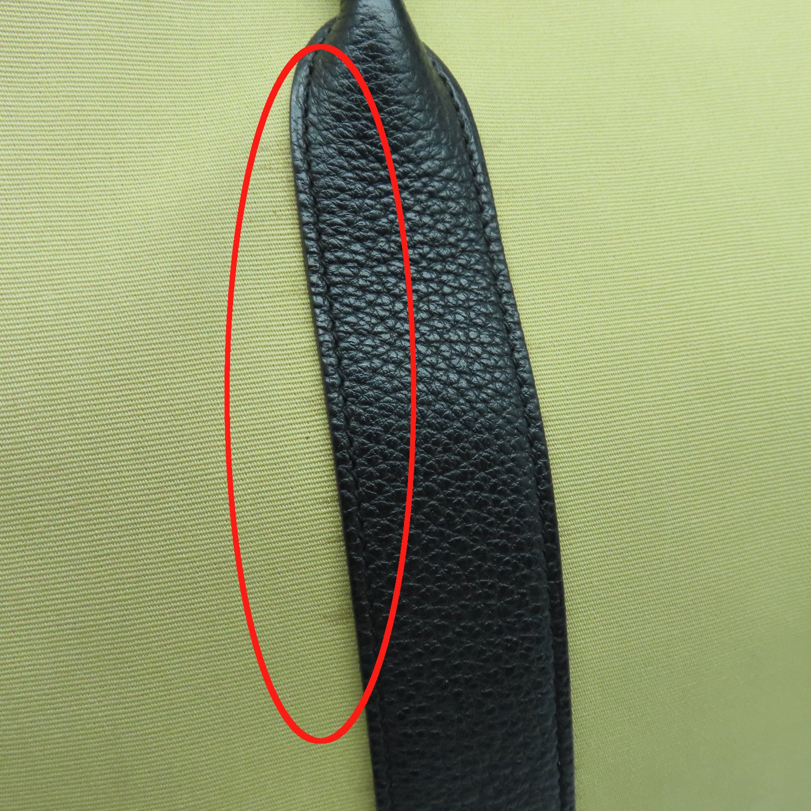 HERMES 帆布Garden Party PM銀扣手挽袋風衣卡其/黑色