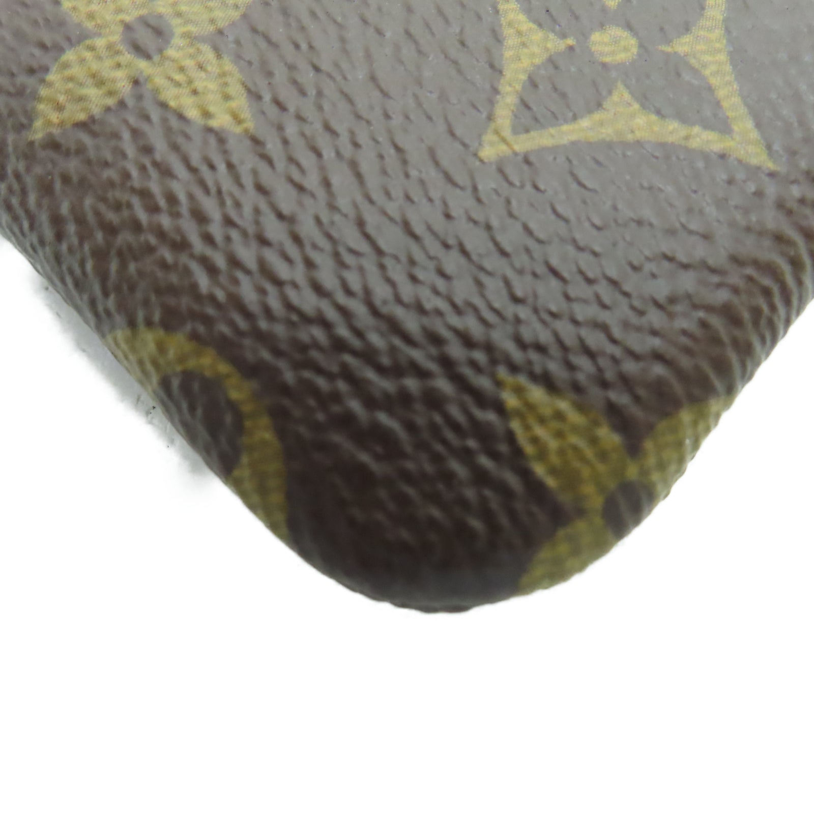 LOUIS VUITTON Monogram Key Case金扣零钱包棕色