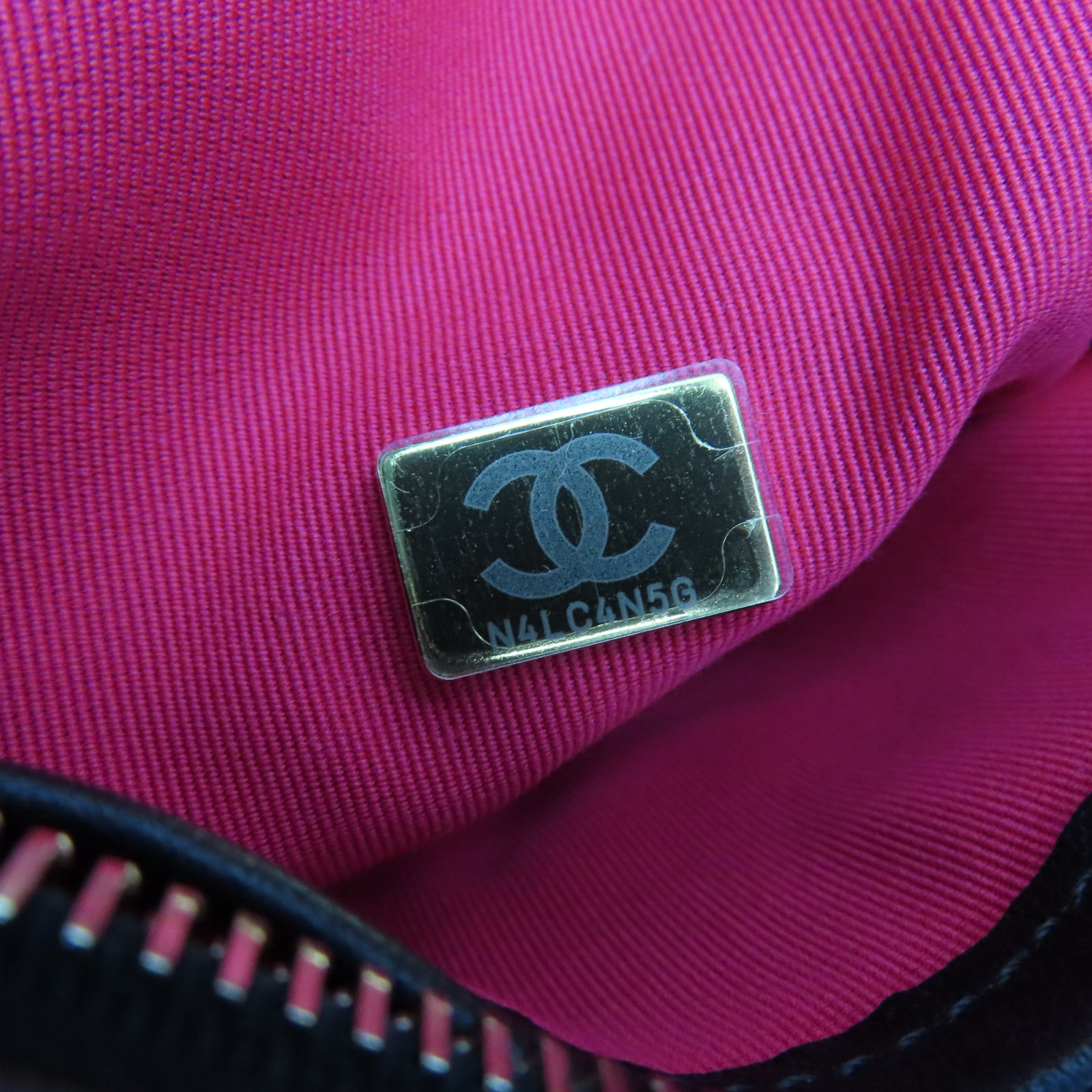 CHANEL 牛皮皮革2 Way Shoulder Handbag金扣链带肩背袋黑色