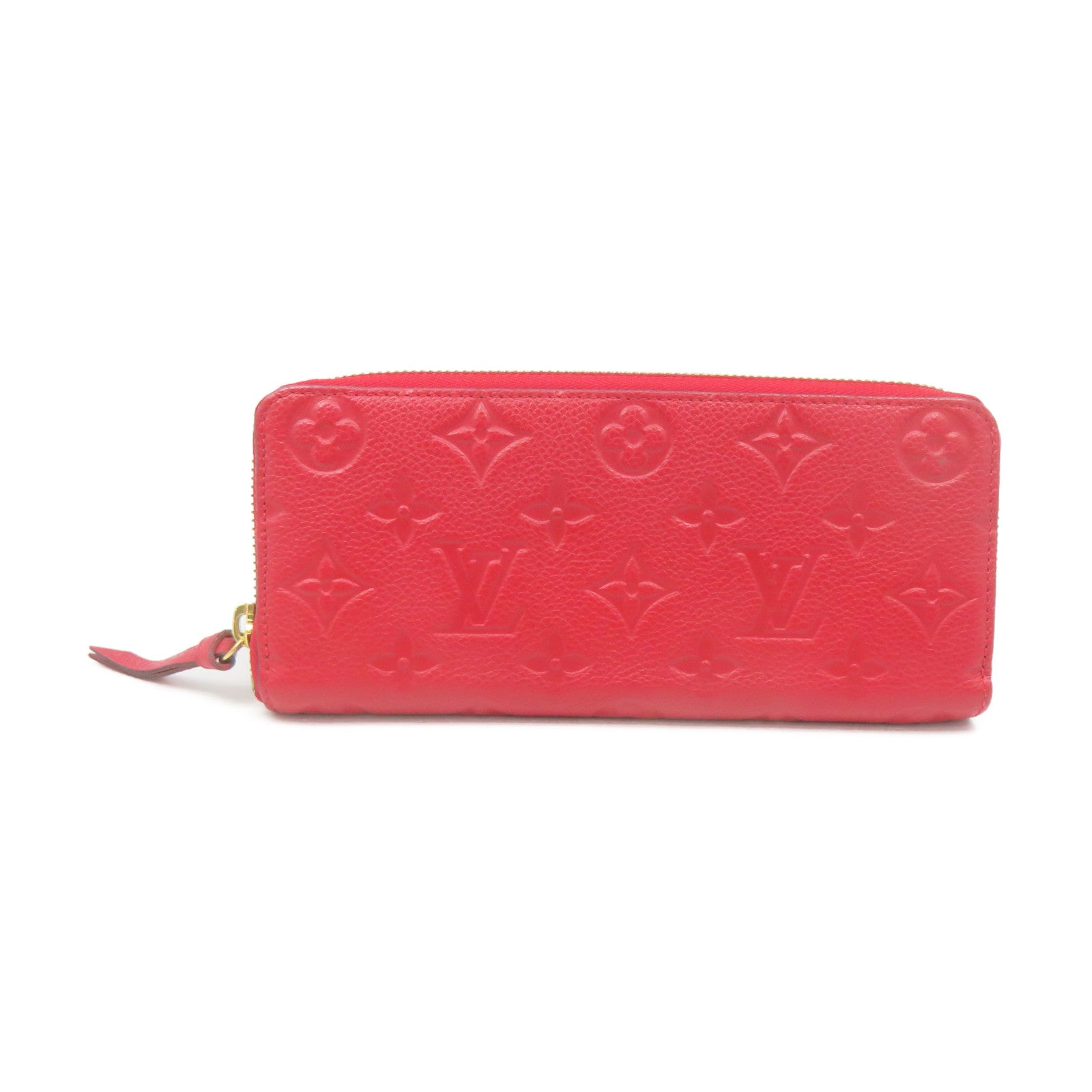 LOUIS VUITTON Mono-Empreinte Zipper Long Wallet zipper long wallet red