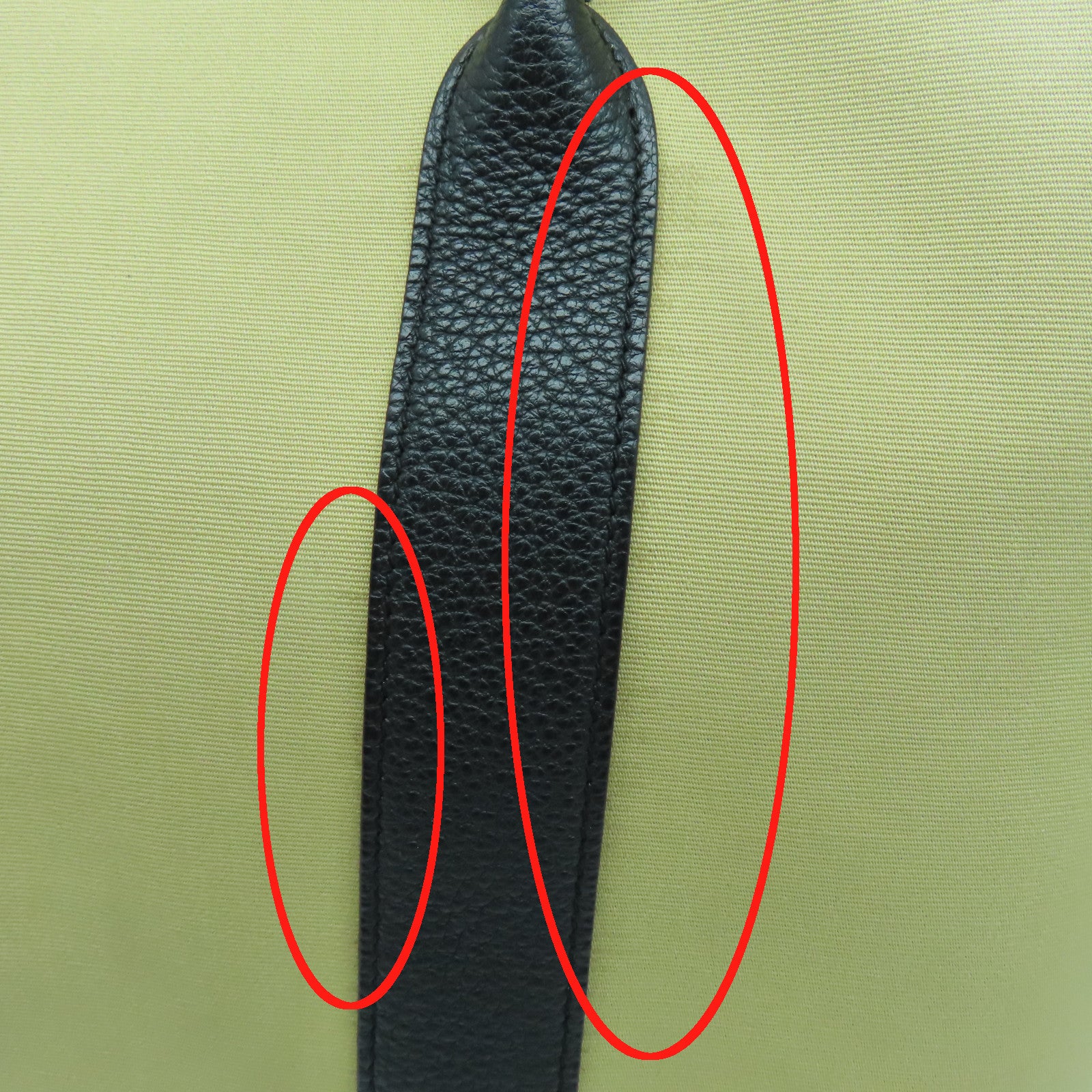 HERMES 帆布Garden Party PM銀扣手挽袋風衣卡其/黑色