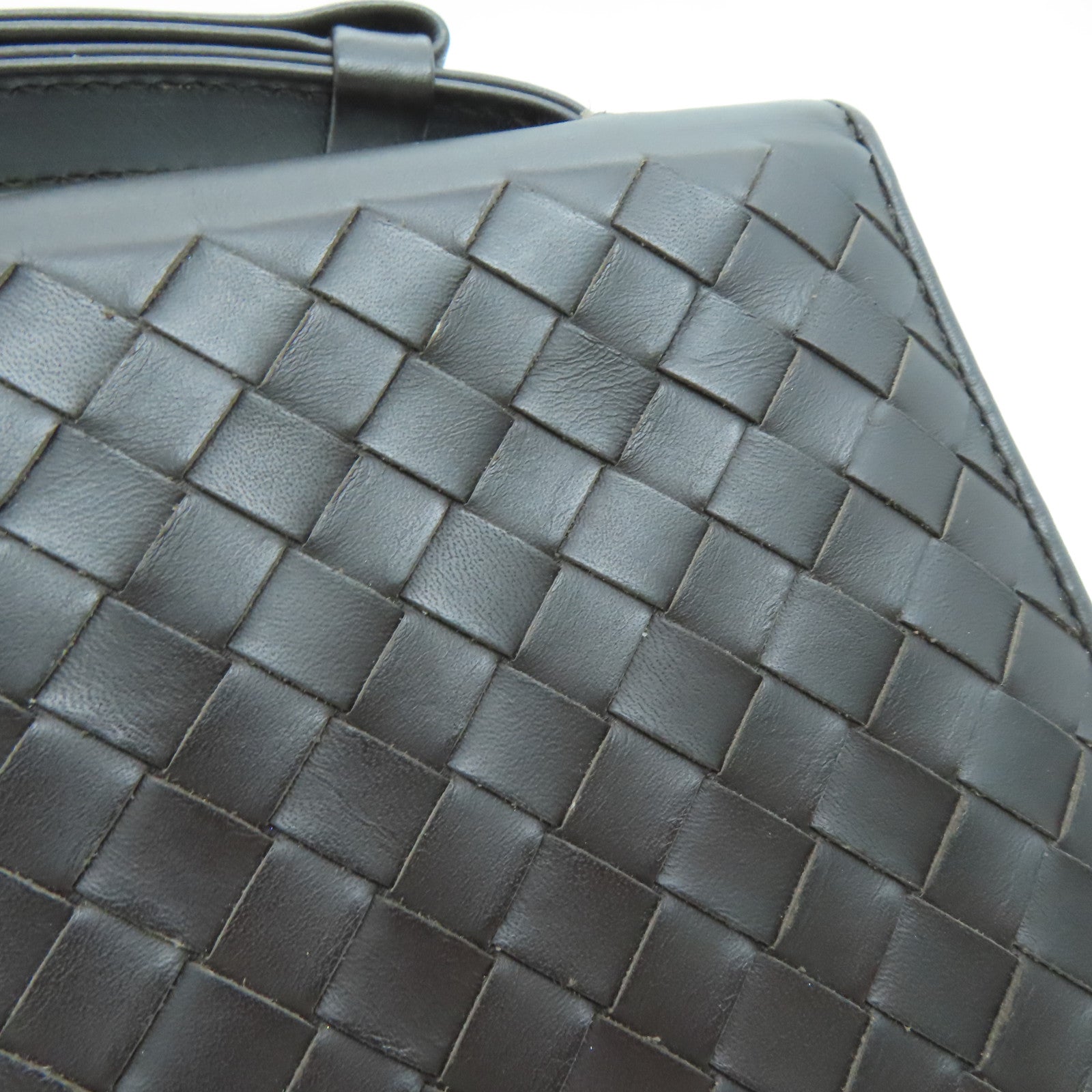 BOTTEGA VENETA 牛皮皮革Clutch手拿包啡色