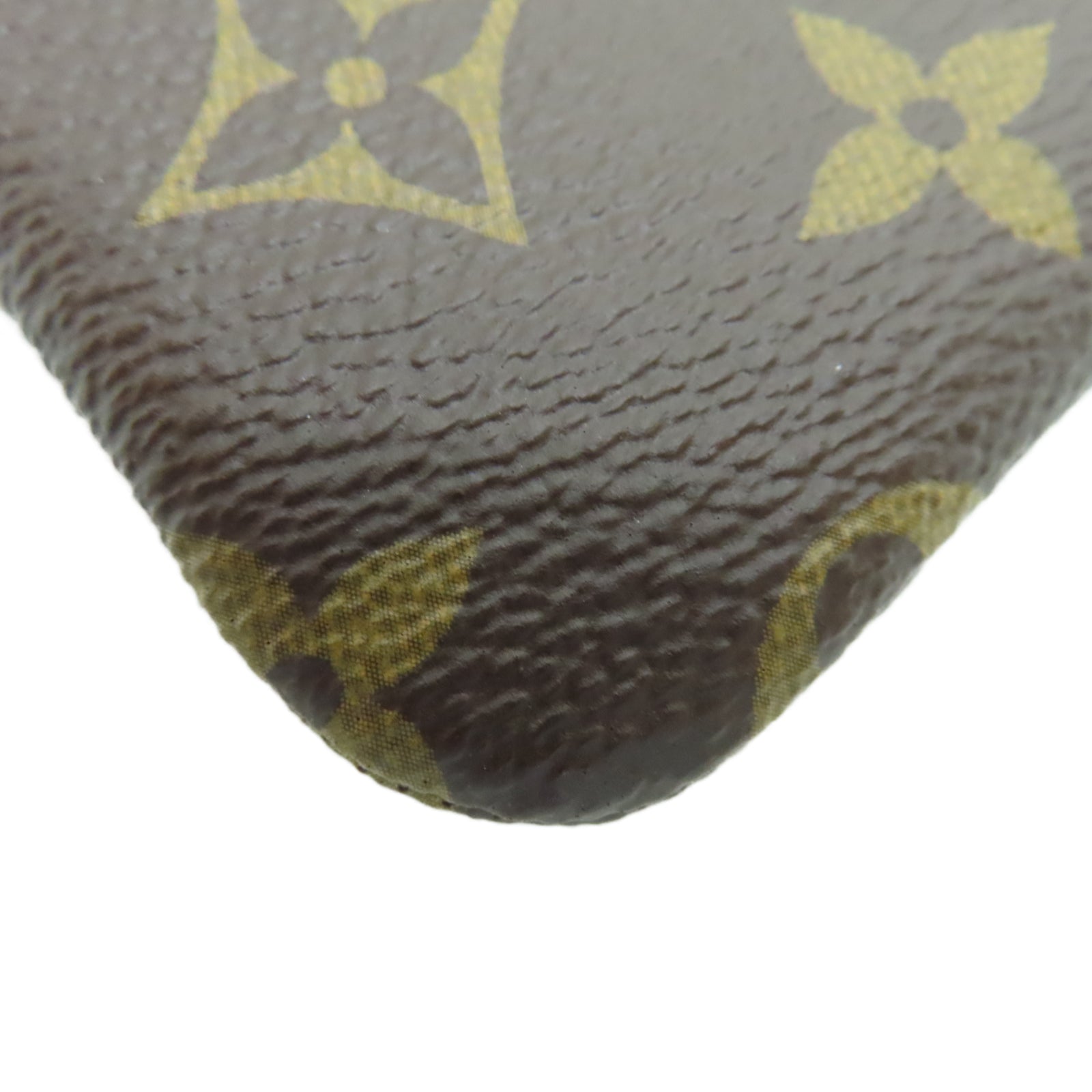 LOUIS VUITTON Monogram Key Case金扣零钱包棕色