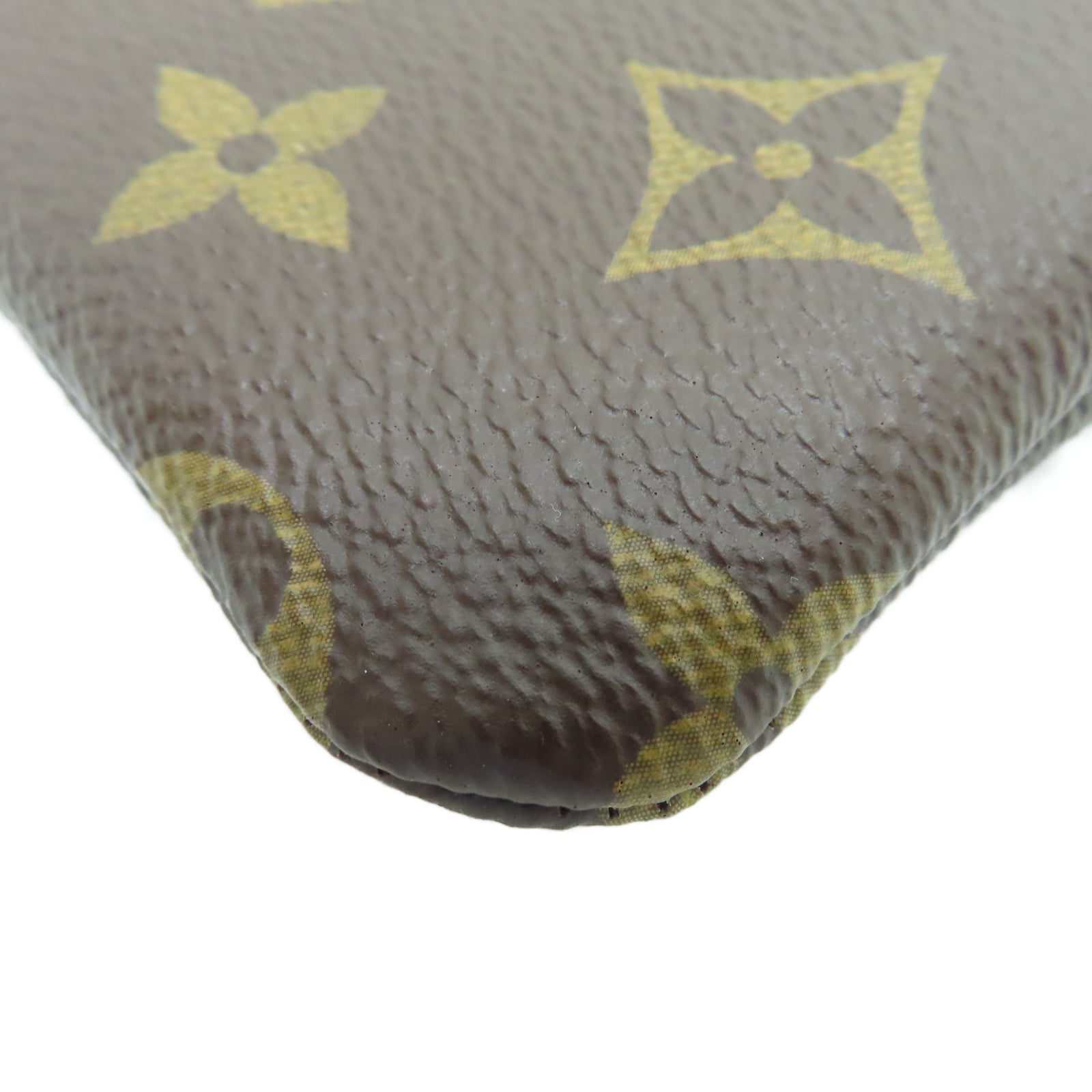 LOUIS VUITTON Monogram Key Case金扣零钱包棕色