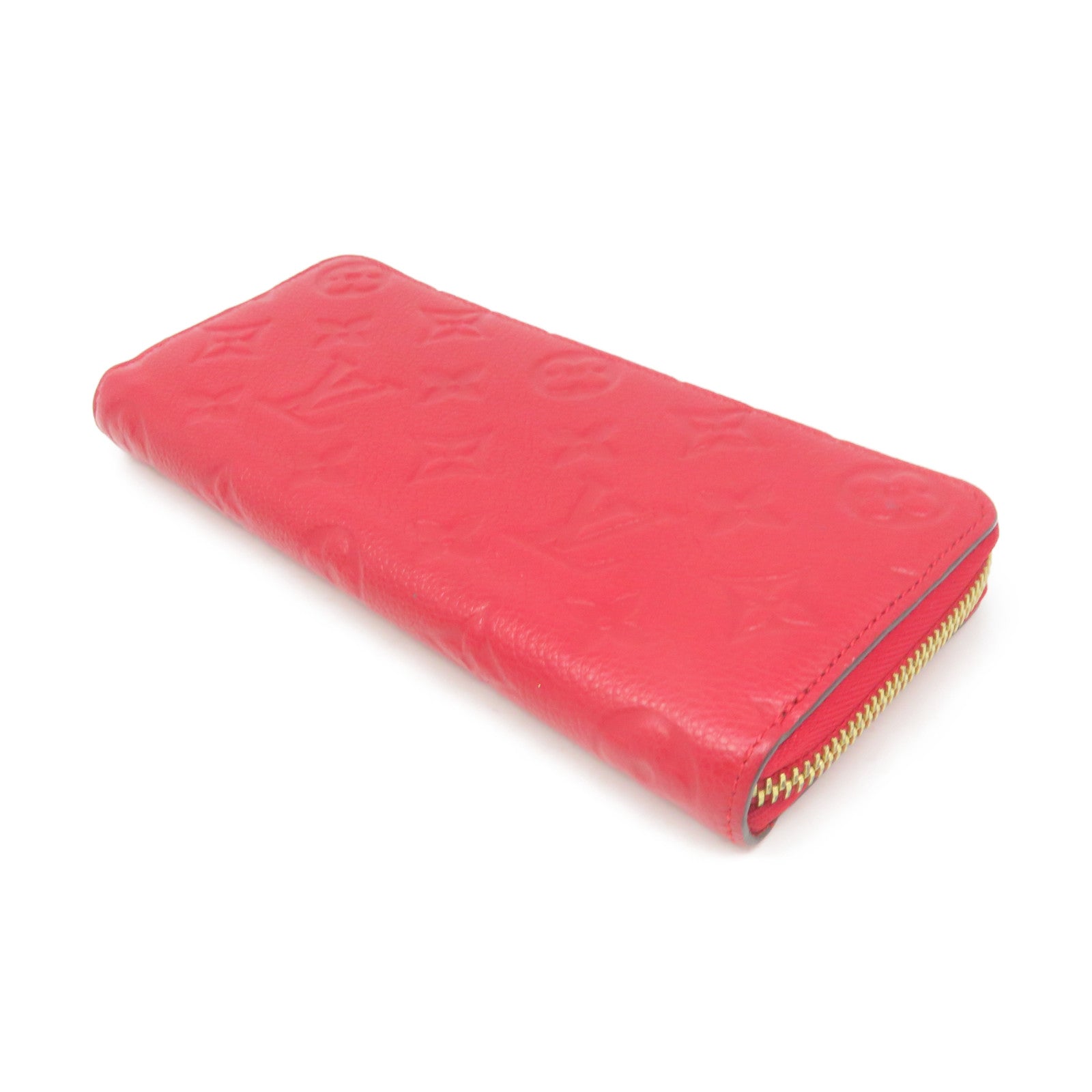 LOUIS VUITTON Mono-Empreinte Zipper Long Wallet zipper long wallet red