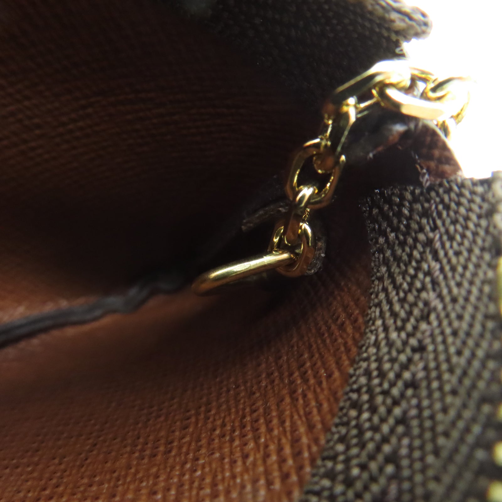 LOUIS VUITTON Monogram Key Case金扣零钱包棕色