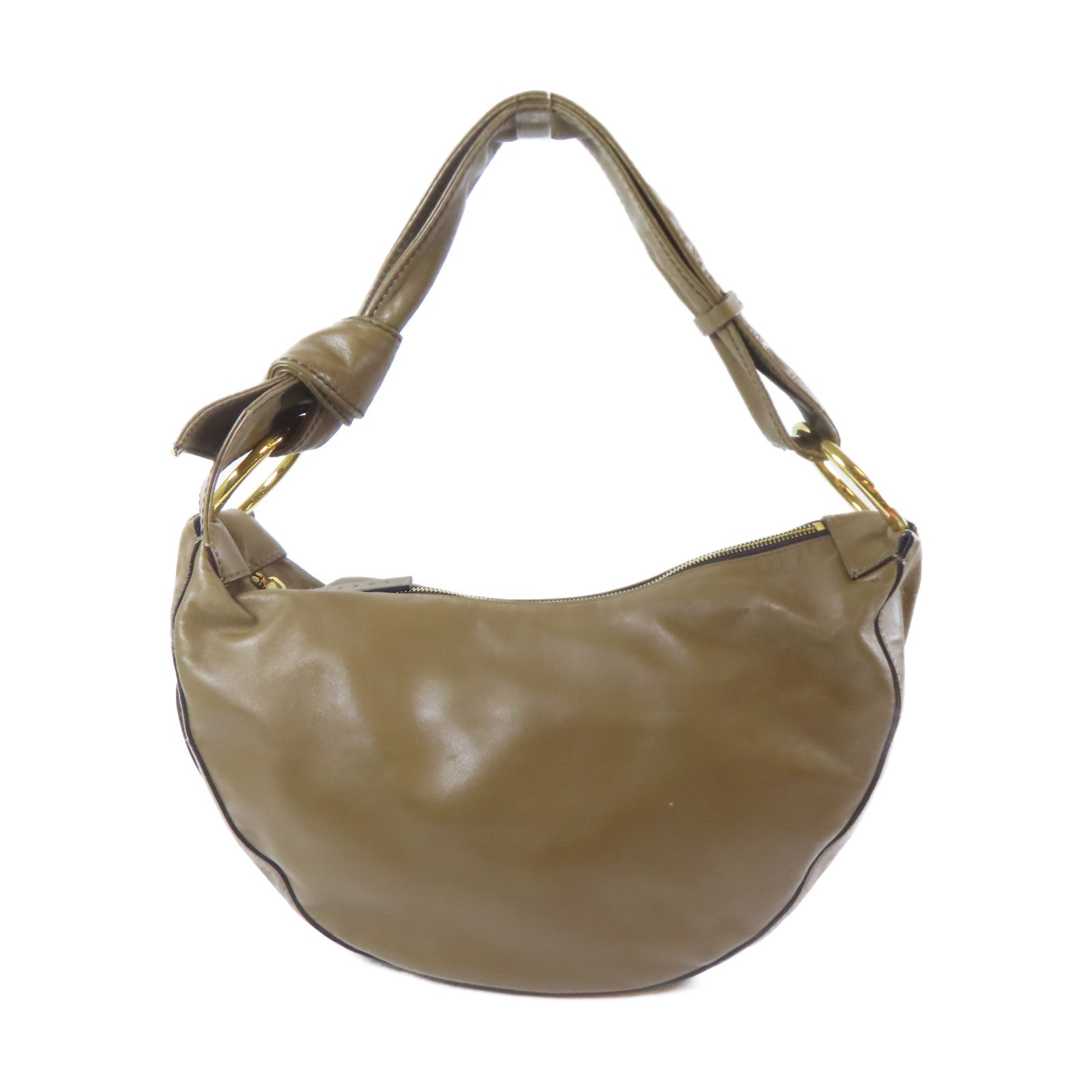 MARNI 羊皮皮革Marni Shoulder Bag金扣肩背袋啡色