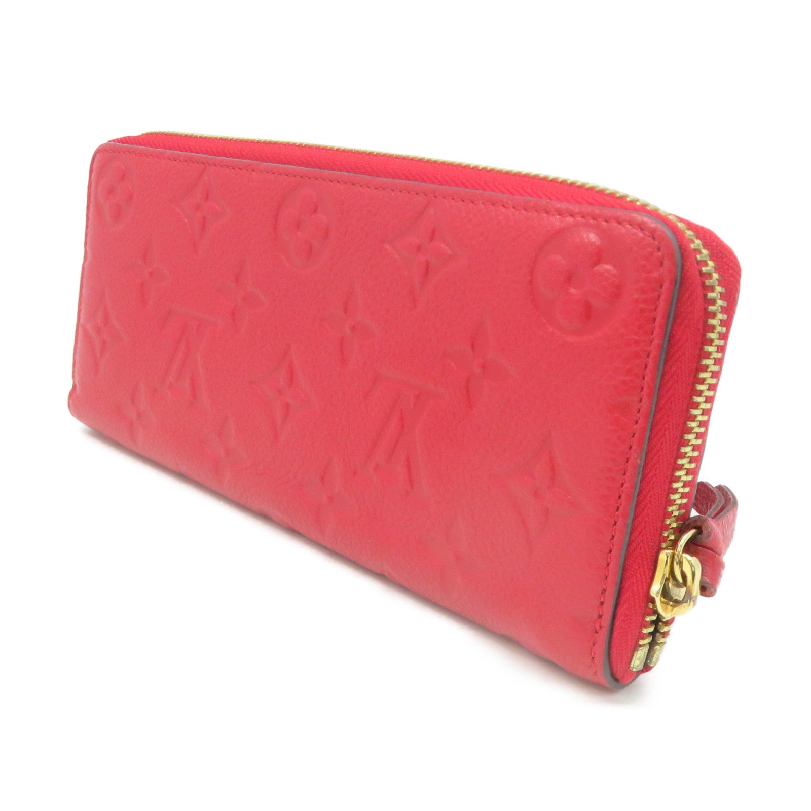 LOUIS VUITTON Mono-Empreinte Zipper Long Wallet zipper long wallet red
