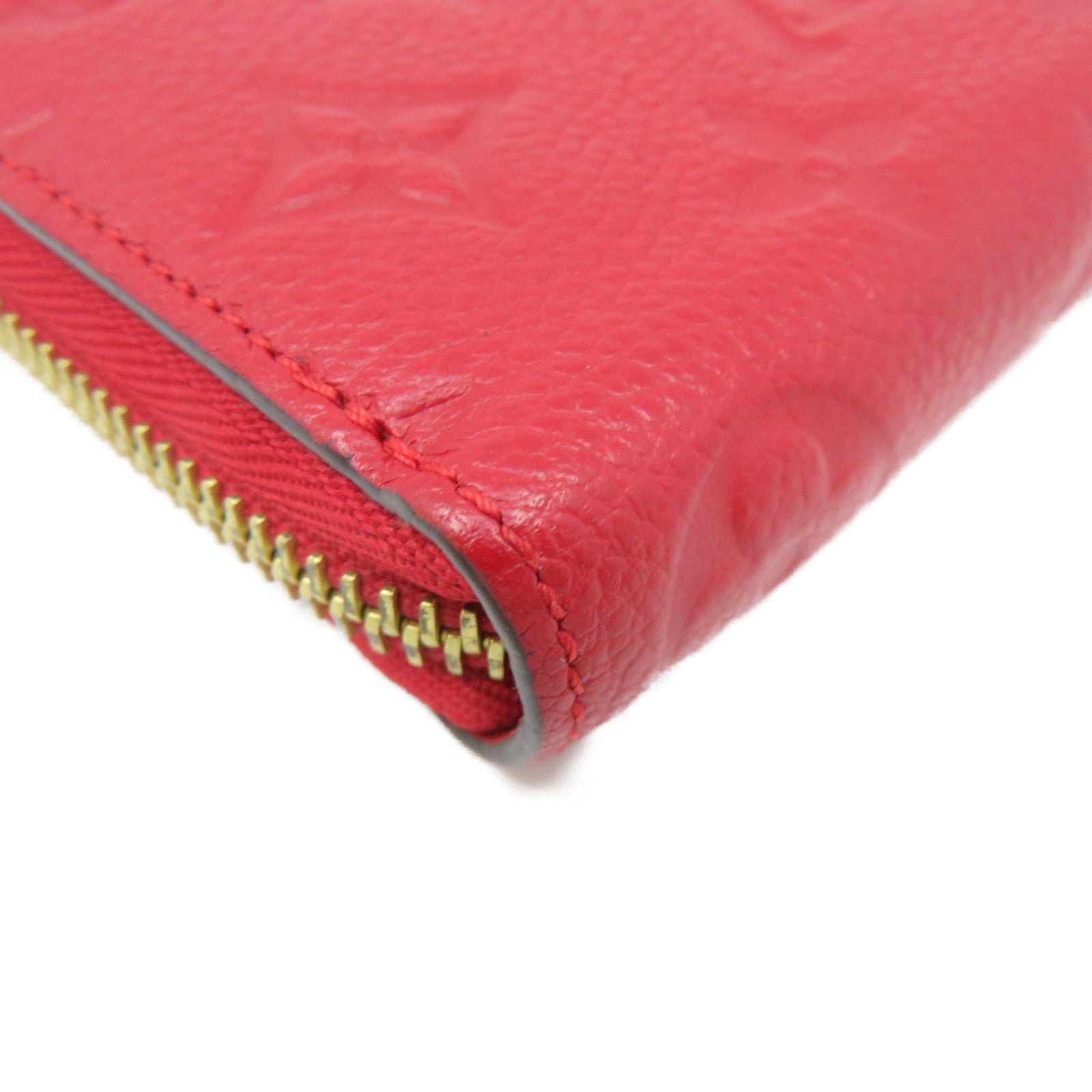 LOUIS VUITTON Mono-Empreinte Zipper Long Wallet zipper long wallet red