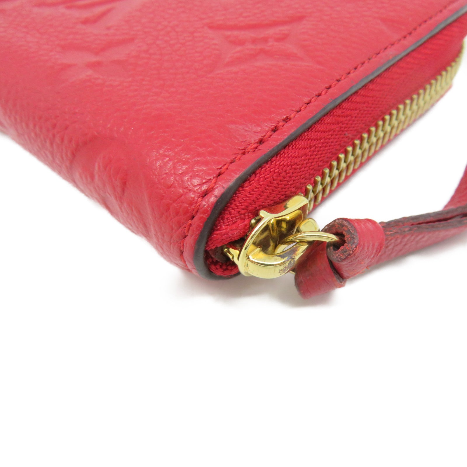 LOUIS VUITTON Mono-Empreinte Zipper Long Wallet zipper long wallet red