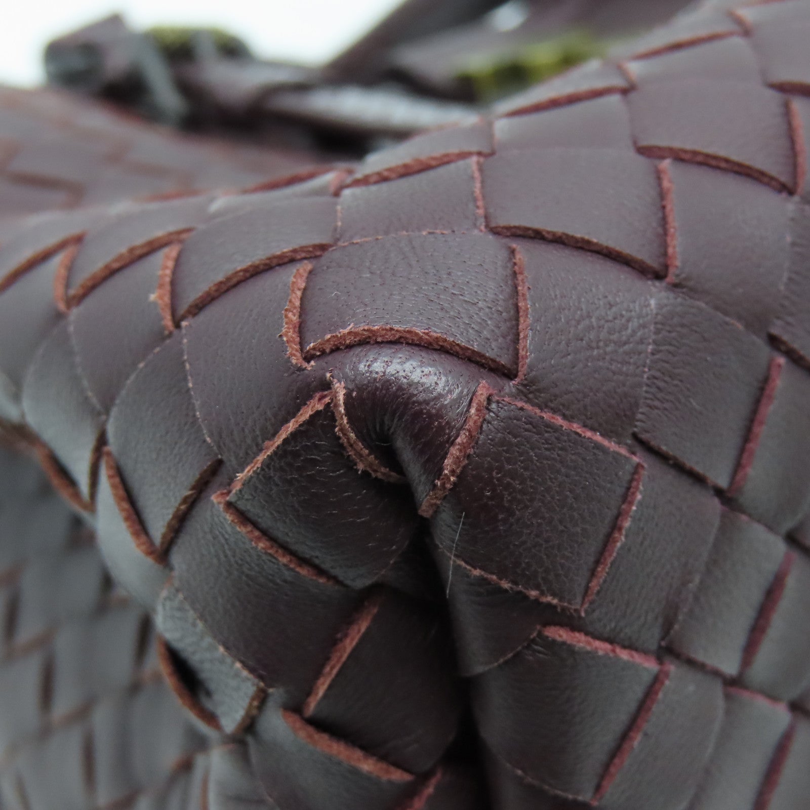 BOTTEGA VENETA 蛇皮皮革/织纹皮革Handbag手挽袋酒红色