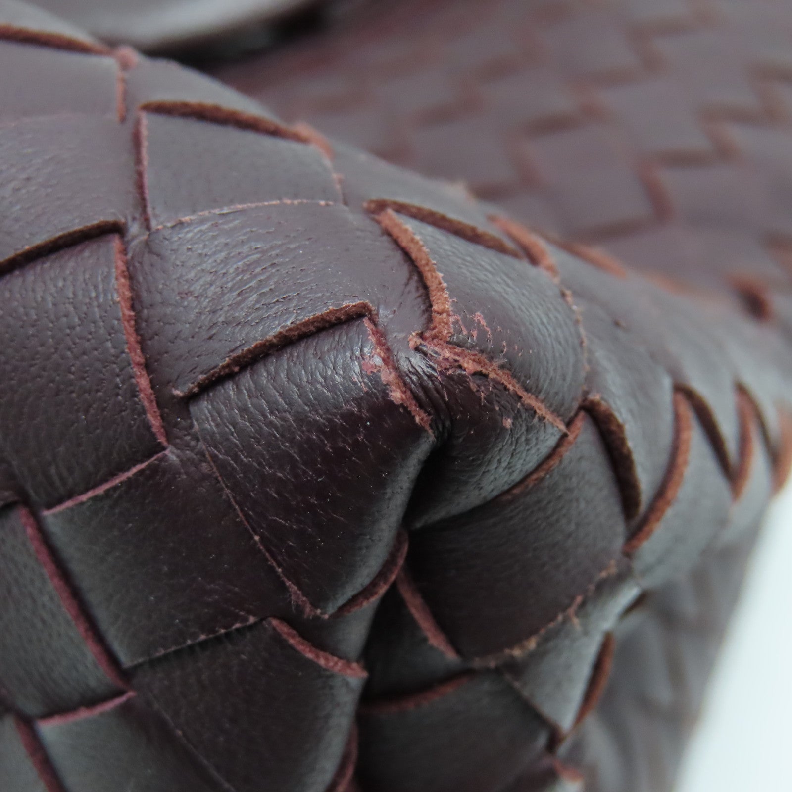BOTTEGA VENETA 蛇皮皮革/织纹皮革Handbag手挽袋酒红色