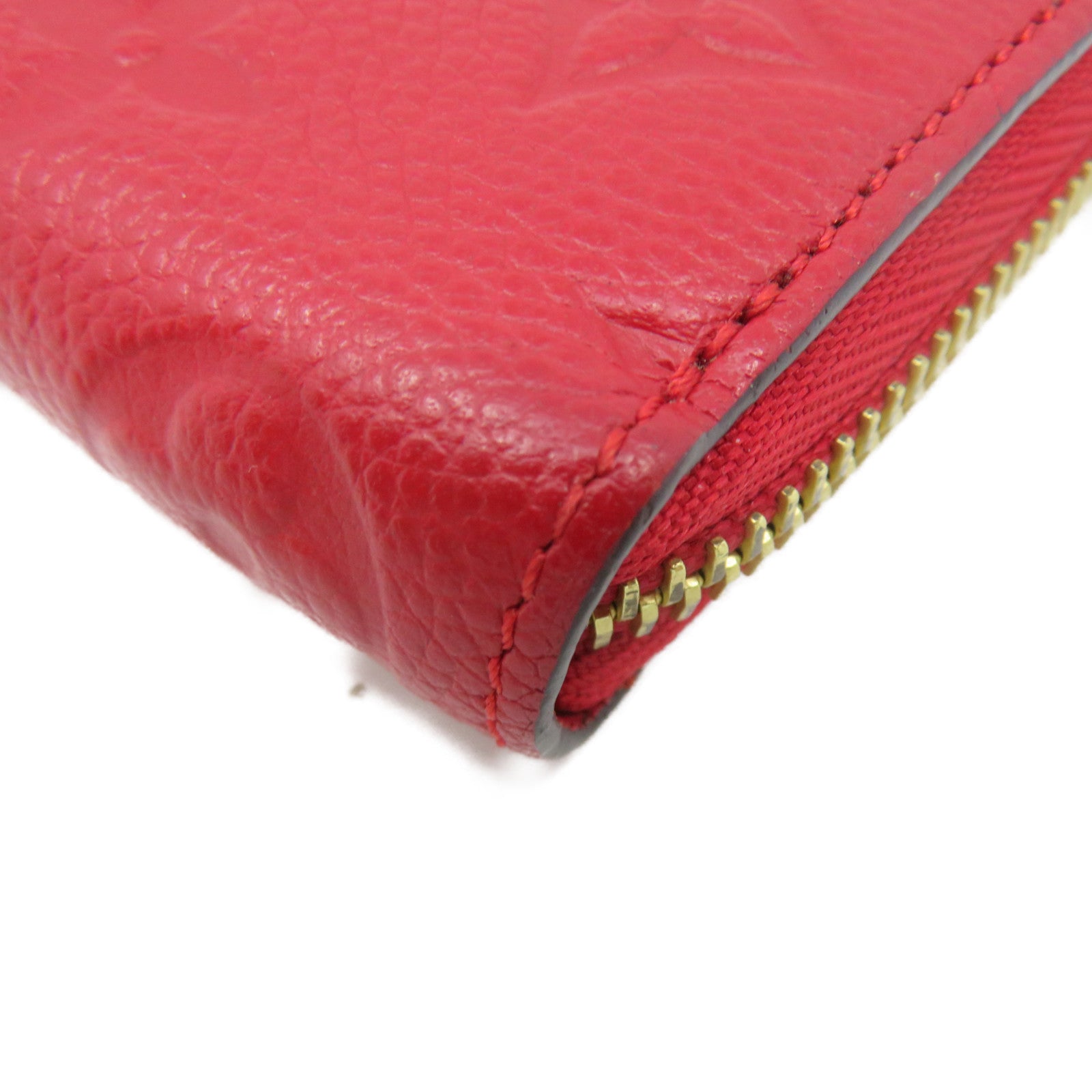 LOUIS VUITTON Mono-Empreinte Zipper Long Wallet zipper long wallet red