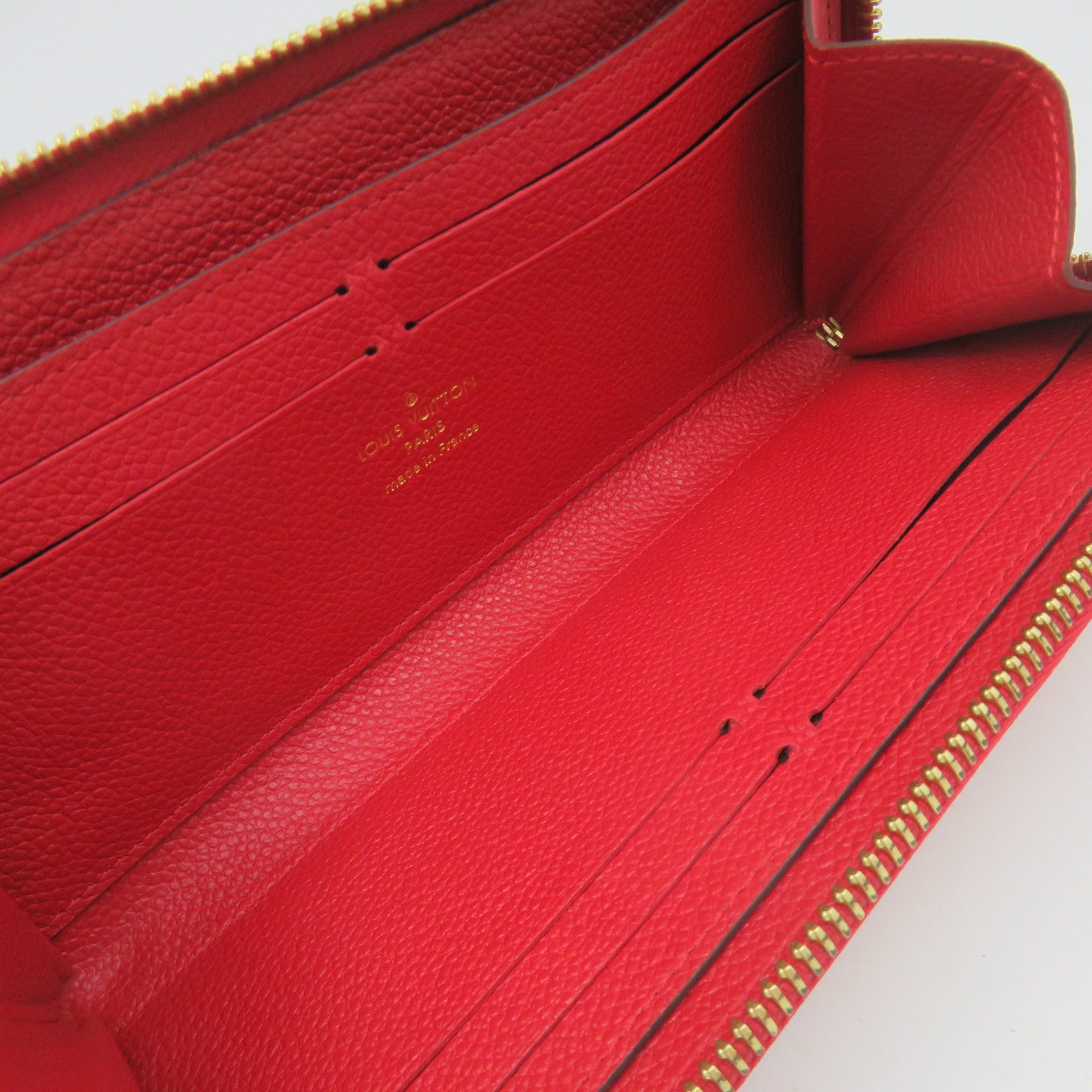 LOUIS VUITTON Mono-Empreinte Zipper Long Wallet zipper long wallet red