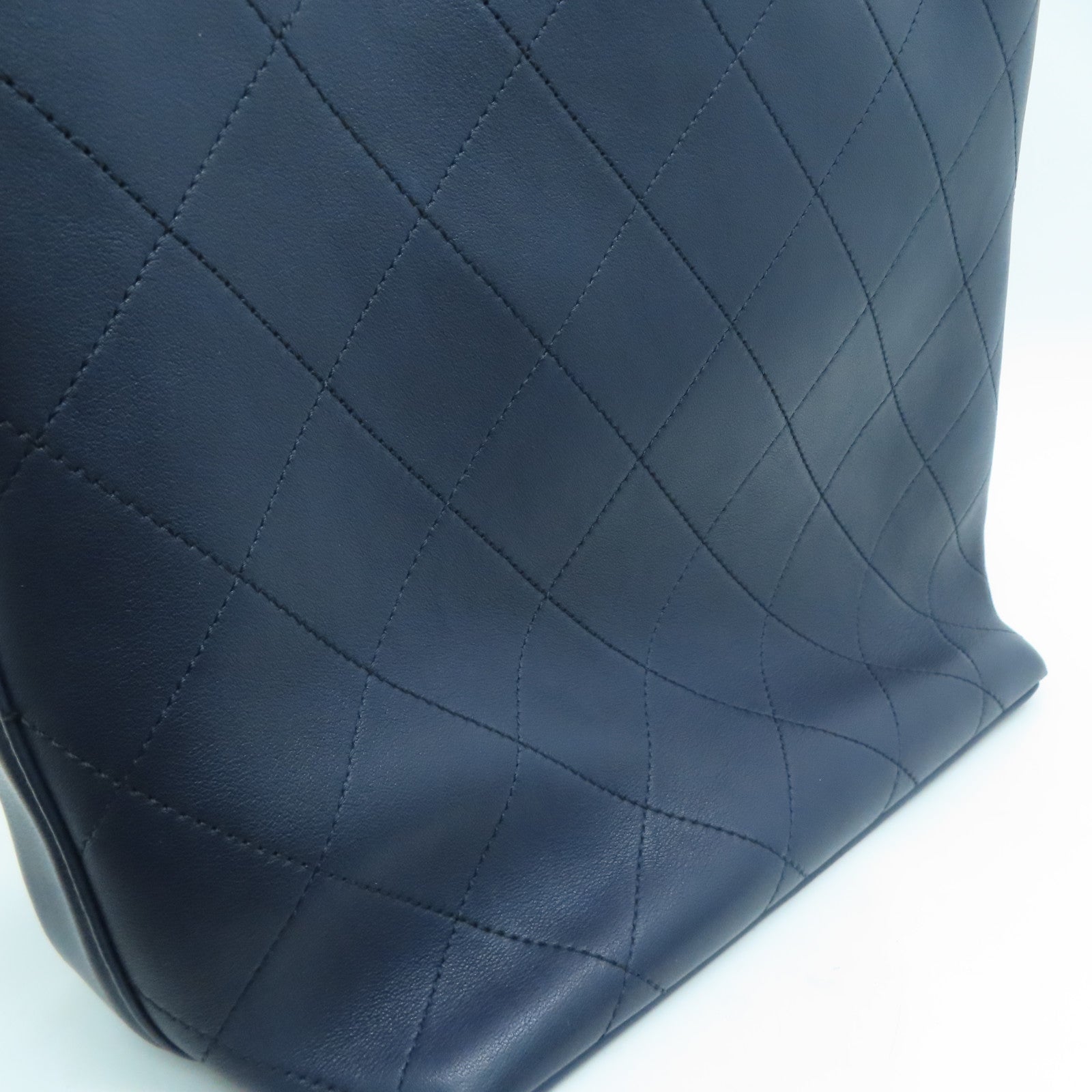CHANEL 牛皮皮革Shoulder Bag金扣肩背袋藍色