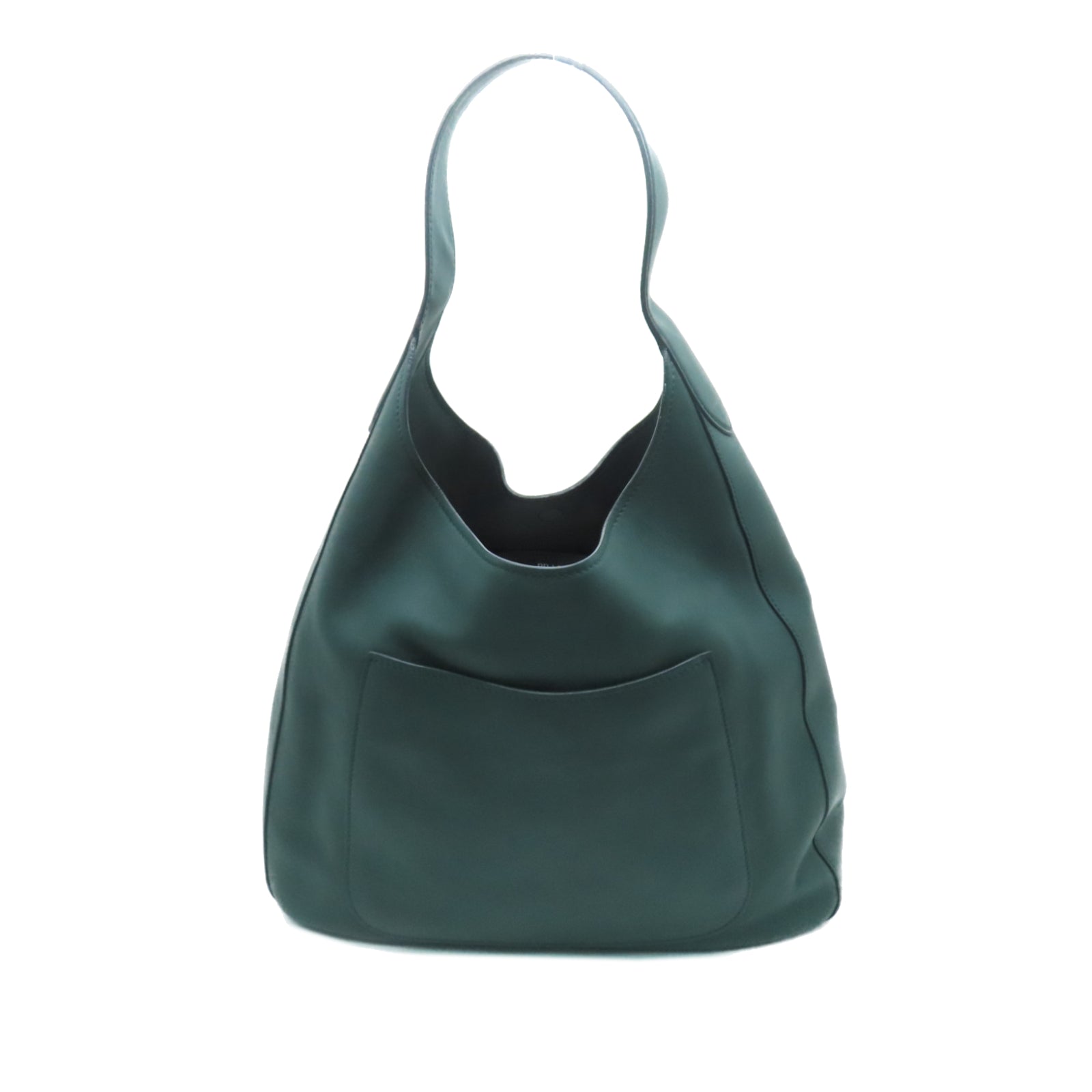 PRADA 牛皮皮革Shoulder Bag銀扣肩背袋綠色