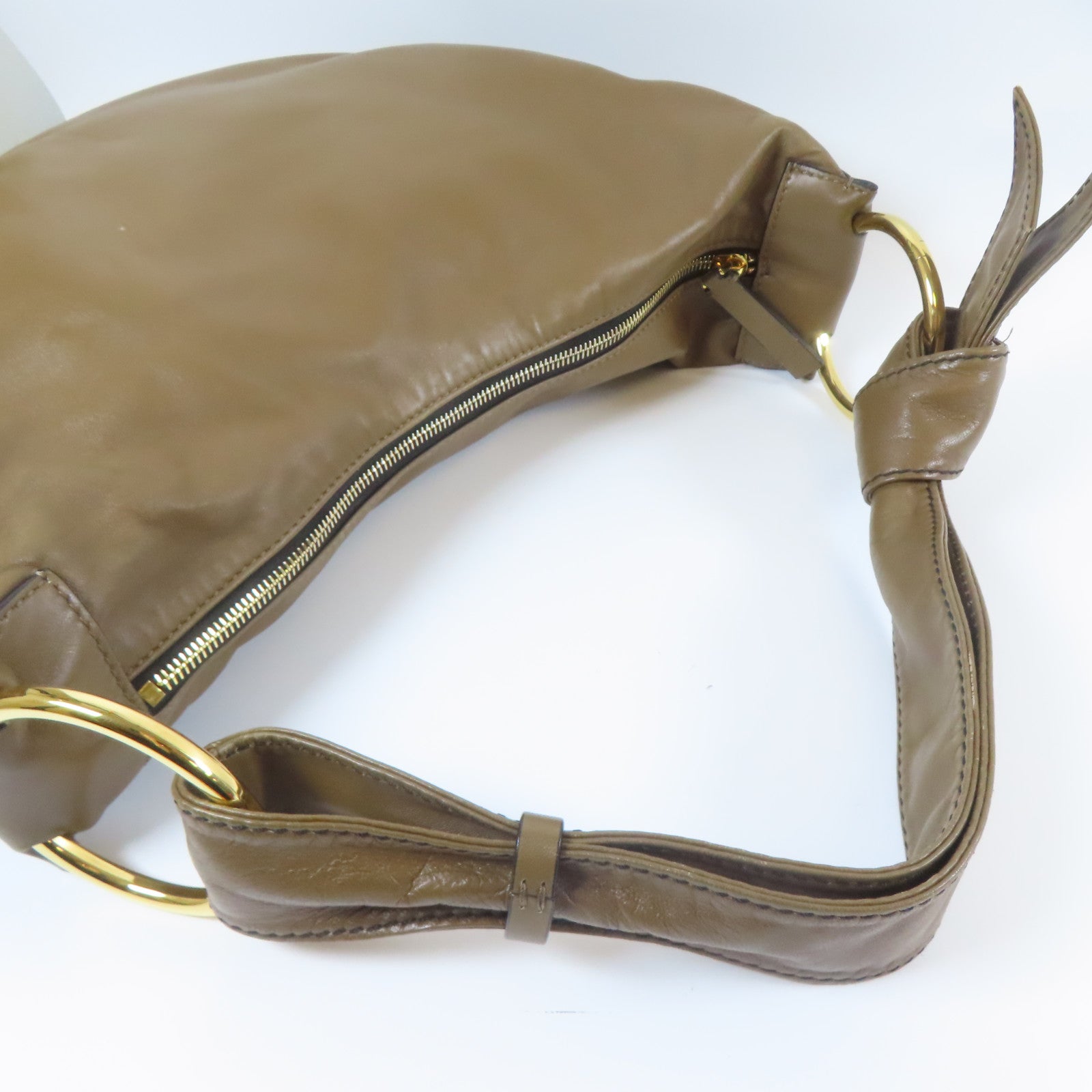 MARNI 羊皮皮革Marni Shoulder Bag金扣肩背袋啡色