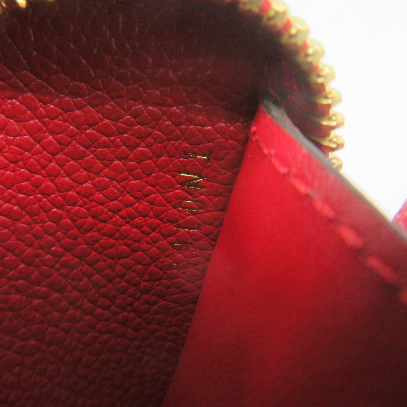 LOUIS VUITTON Mono-Empreinte Zipper Long Wallet zipper long wallet red