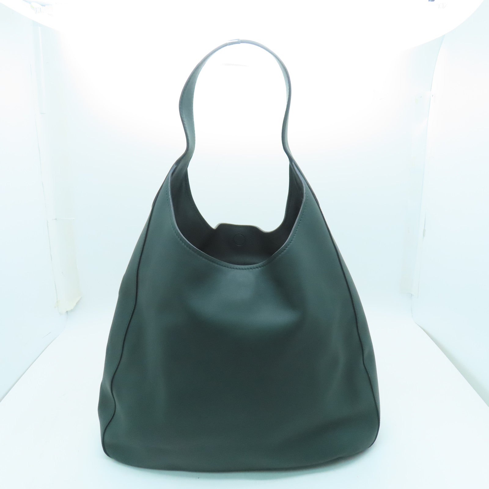 PRADA 牛皮皮革Shoulder Bag銀扣肩背袋綠色