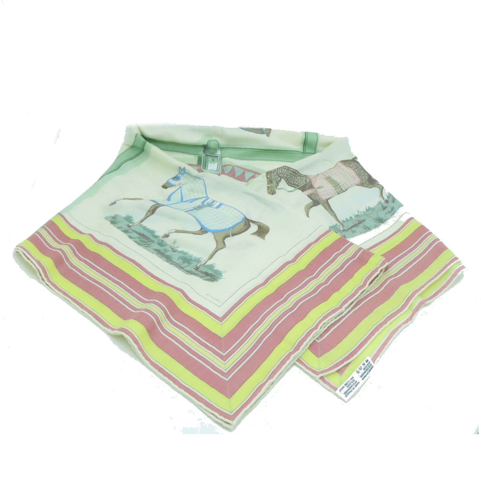 HERMES 羊絨/絲質Scarf絲巾彩色