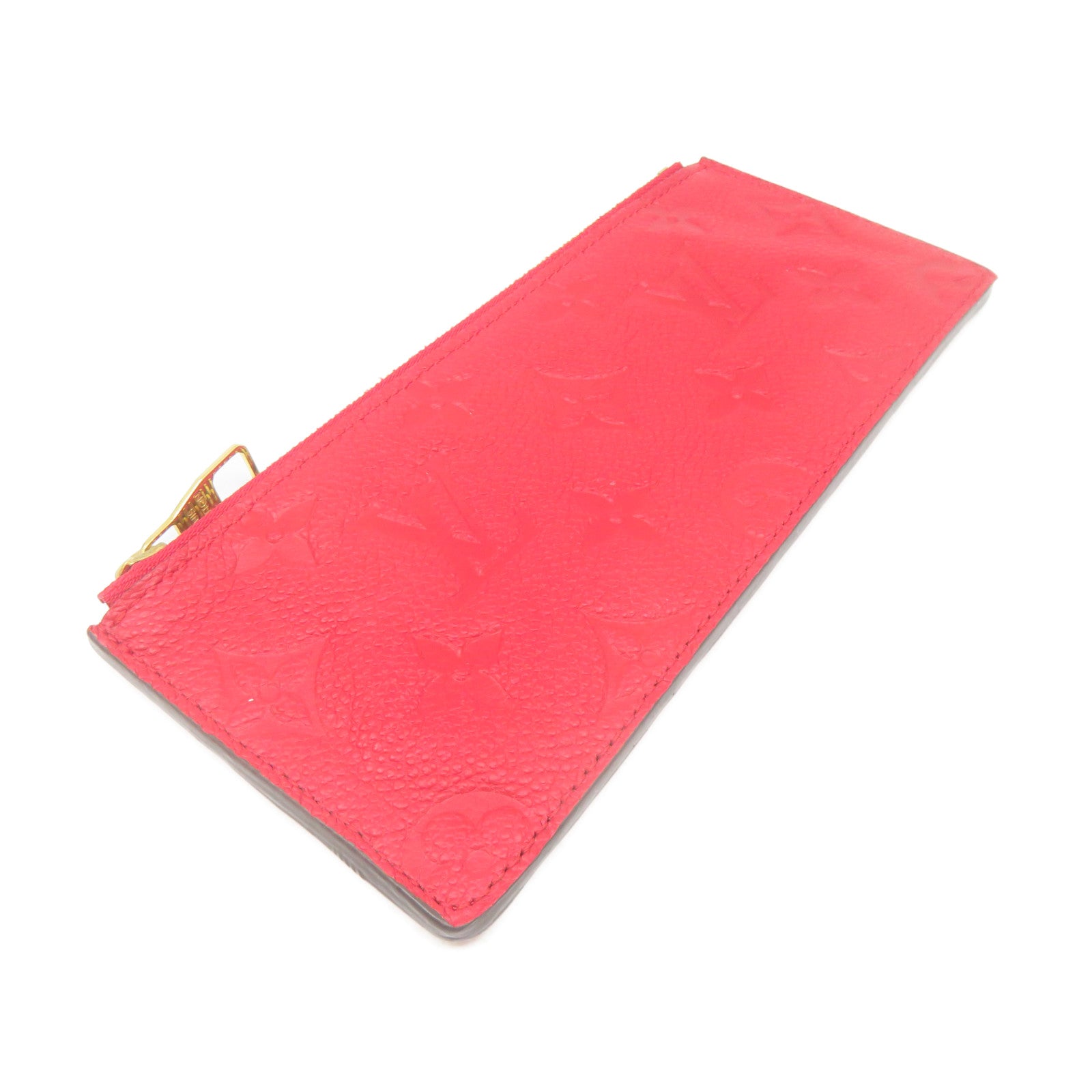 LOUIS VUITTON Mono-Empreinte Zipper Long Wallet zipper long wallet red