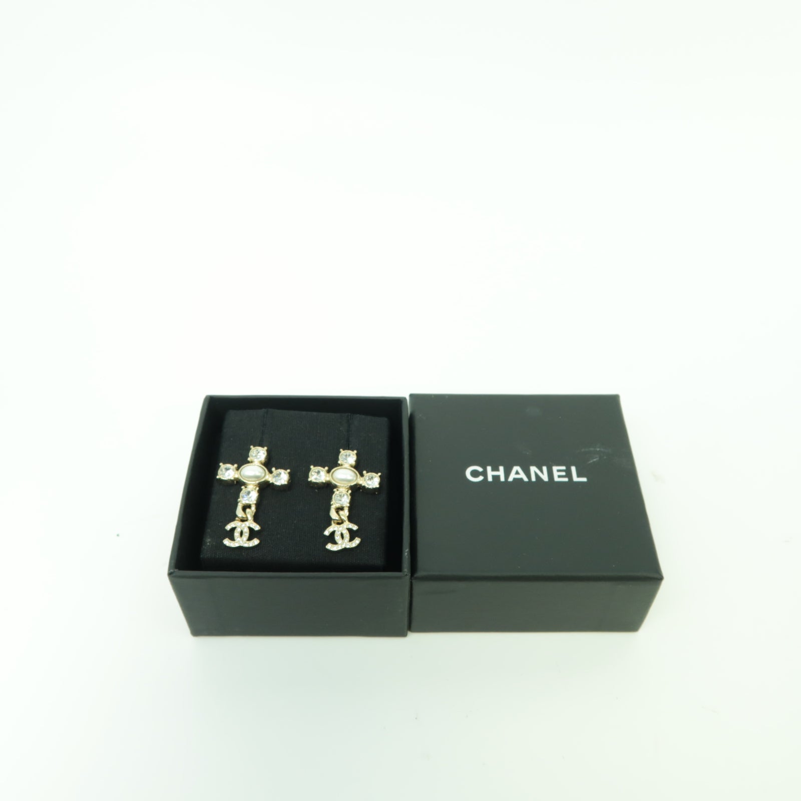 CHANEL PVC/金屬Earrings耳環金色/透明