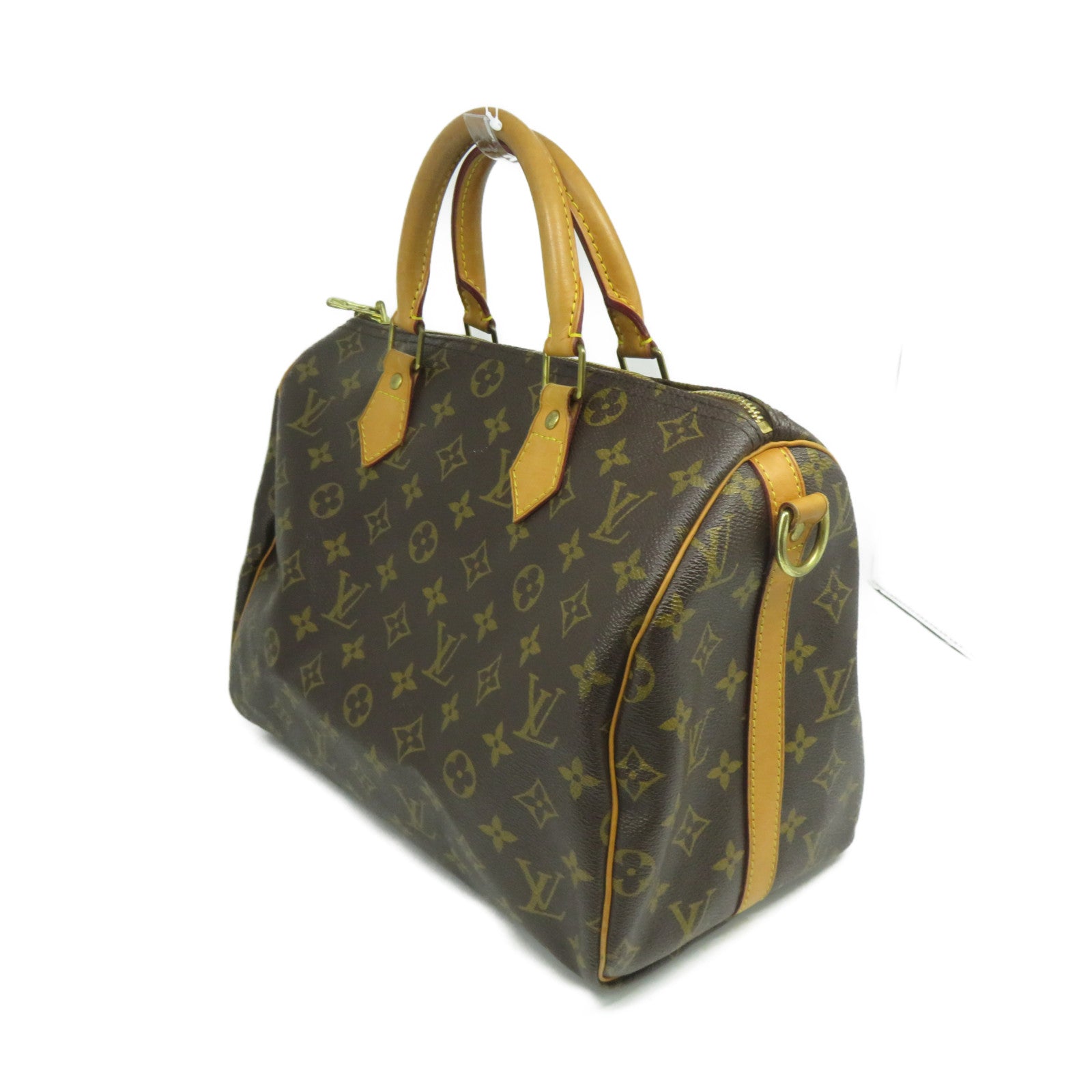 LOUIS VUITTON Monogram Speedy Bandouliere 30金扣手挽肩背兩用袋啡色