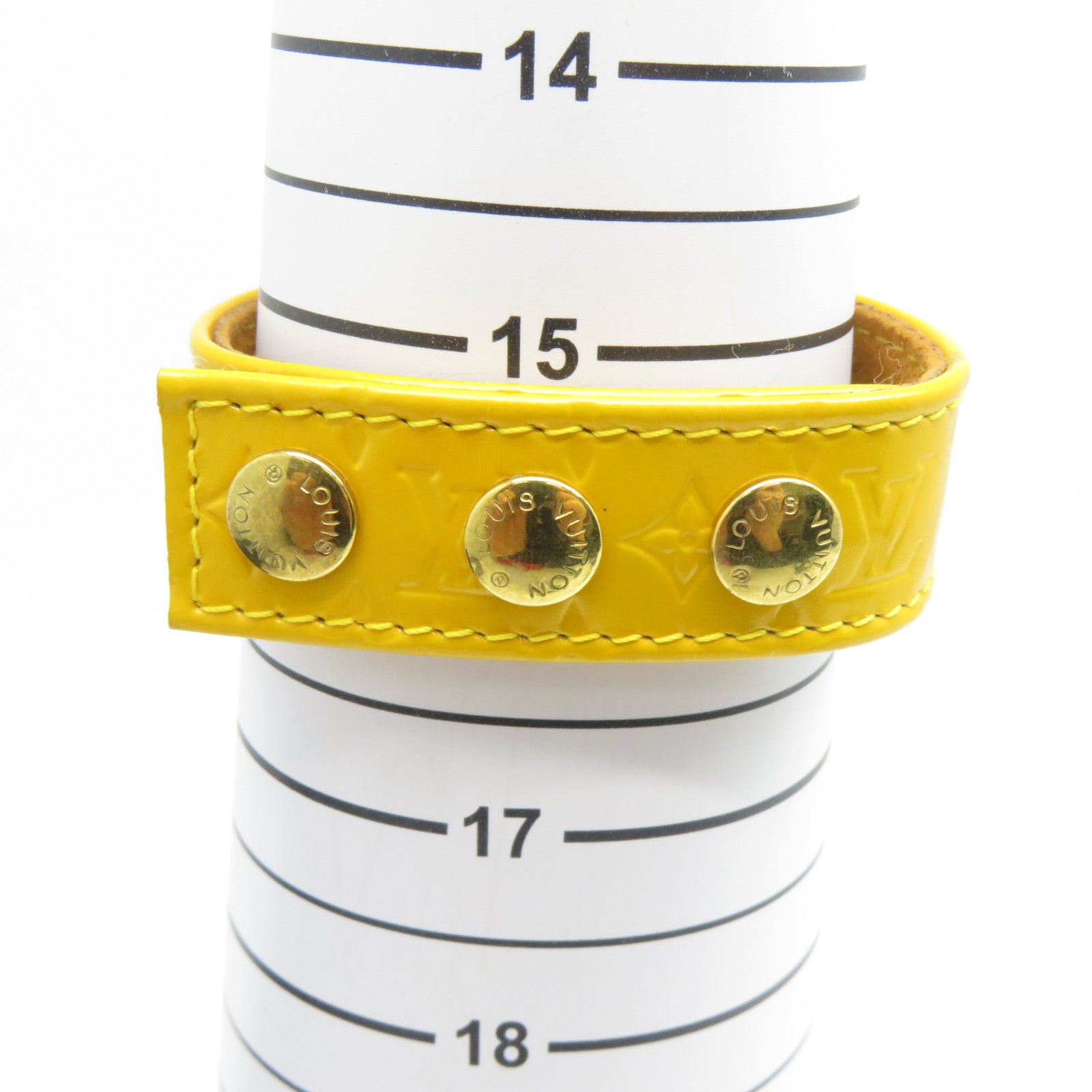 LOUIS VUITTON 【激減優惠】Monogram Vernis Bracelet金扣手鐲黃色