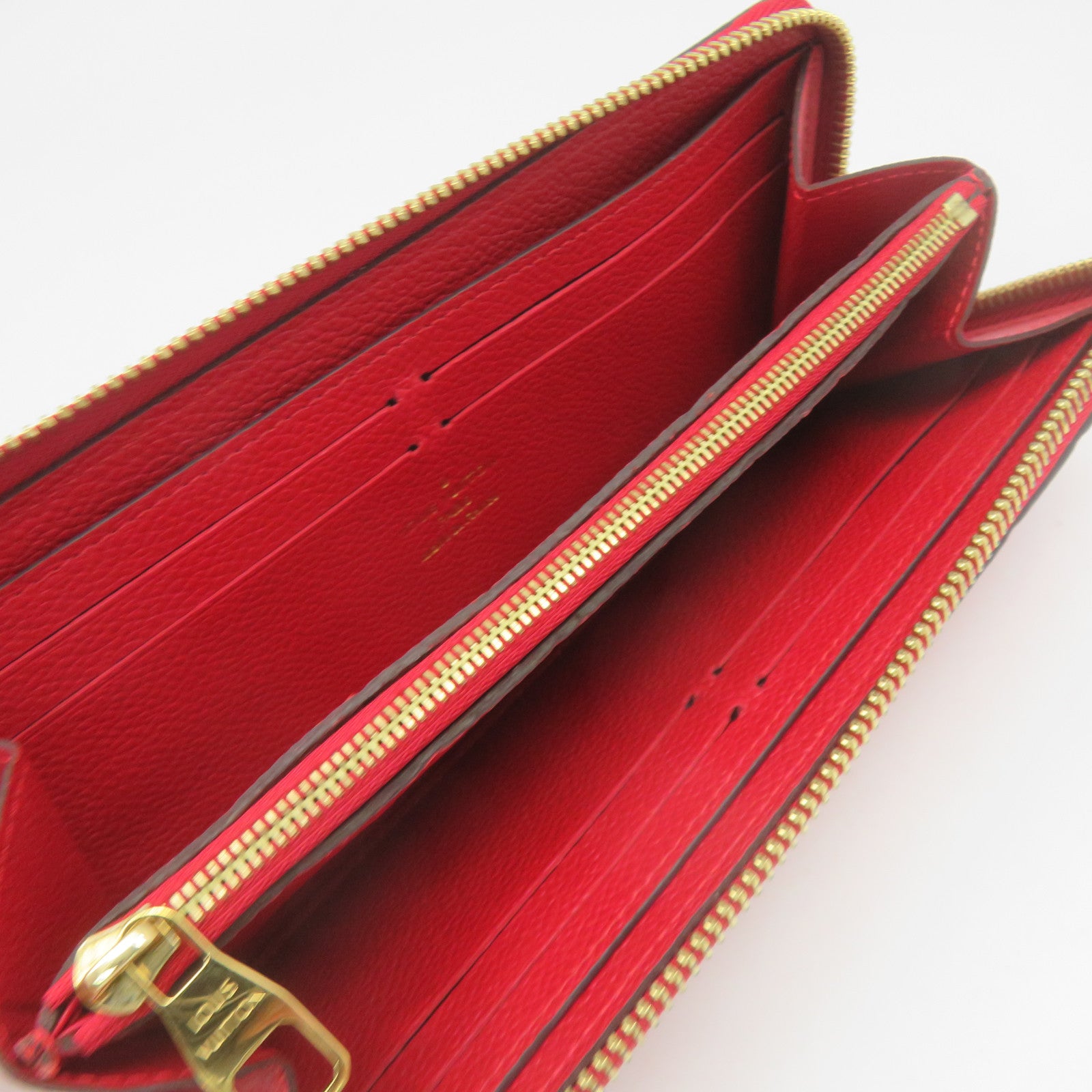 LOUIS VUITTON Mono-Empreinte Zipper Long Wallet zipper long wallet red