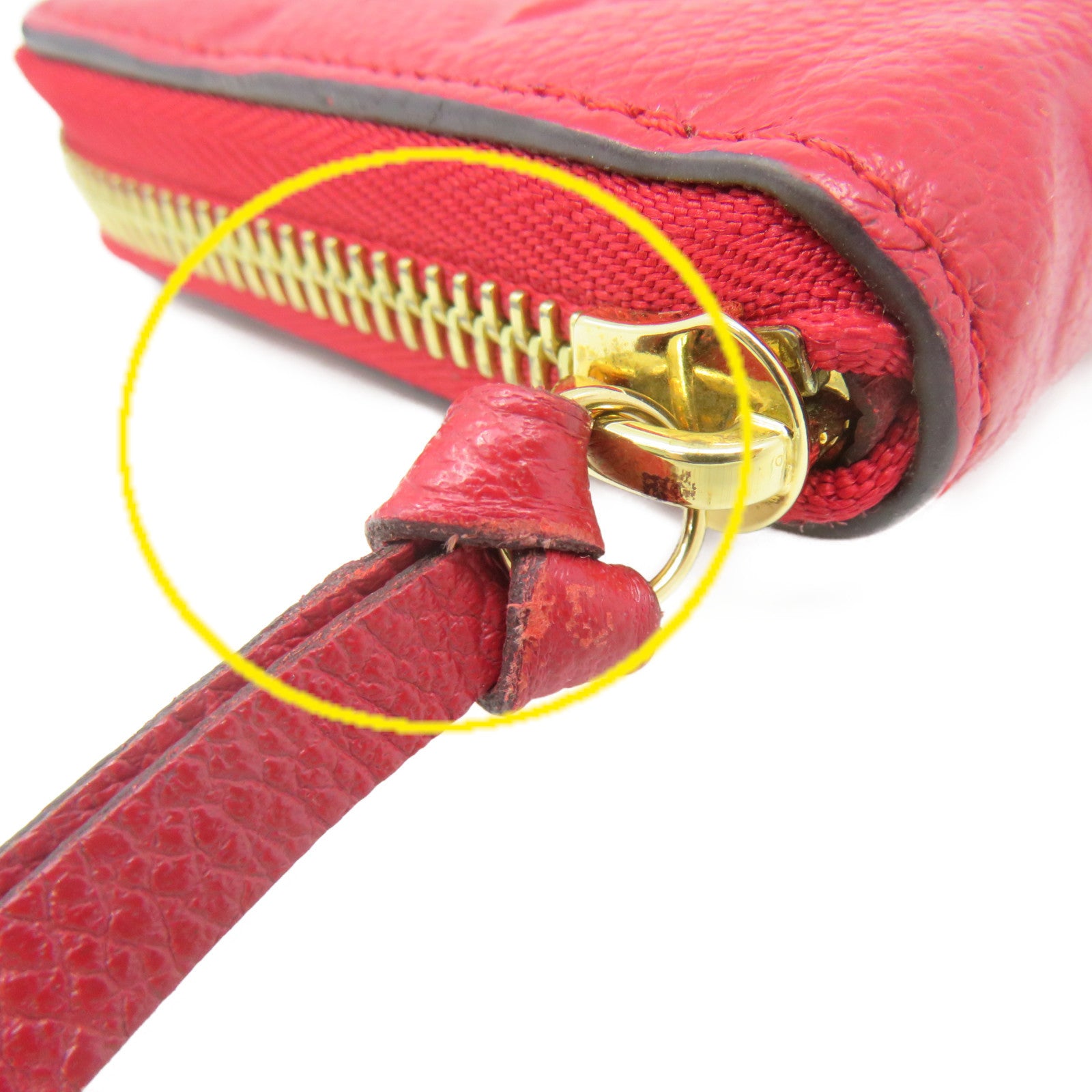 LOUIS VUITTON Mono-Empreinte Zipper Long Wallet zipper long wallet red