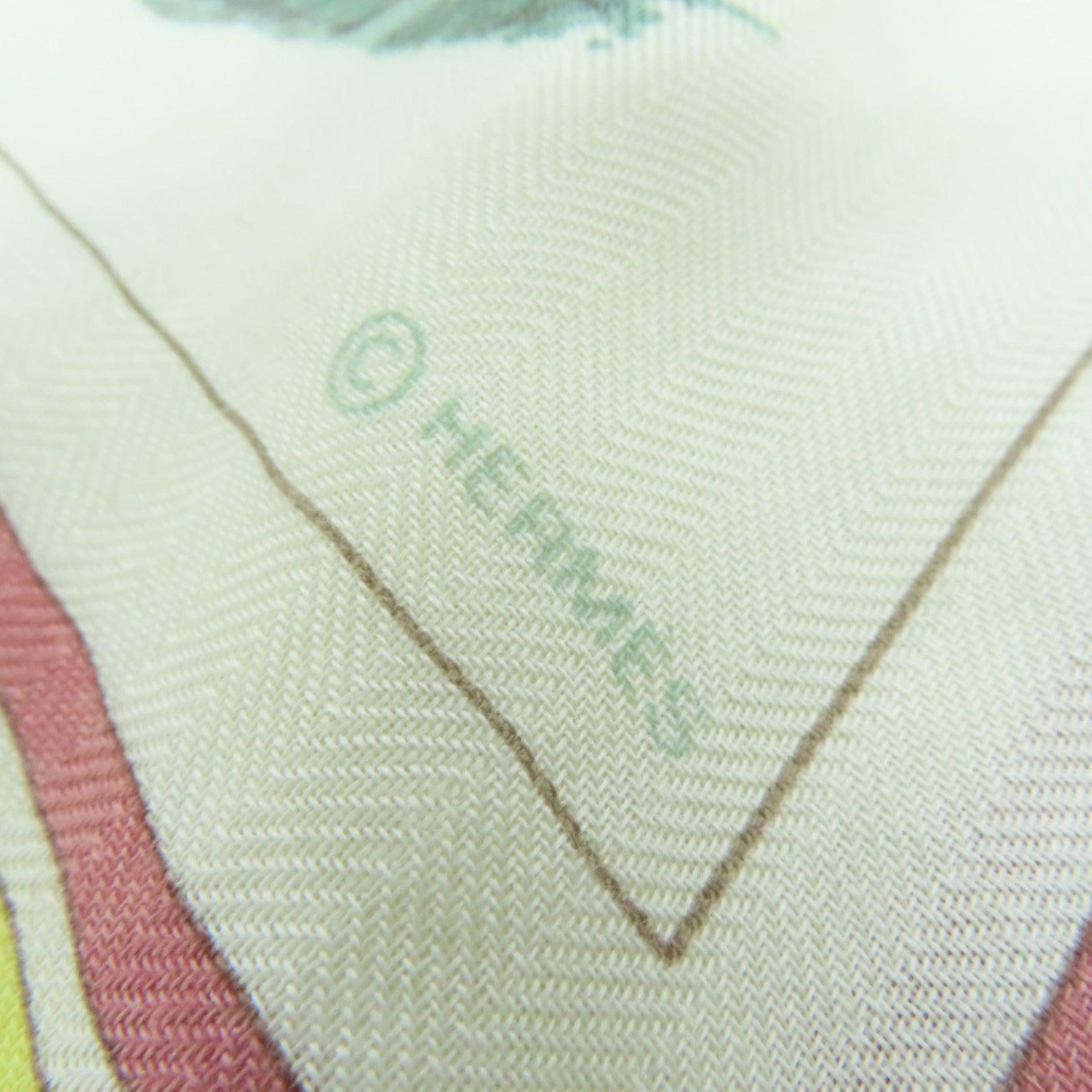 HERMES 羊絨/絲質Scarf絲巾彩色