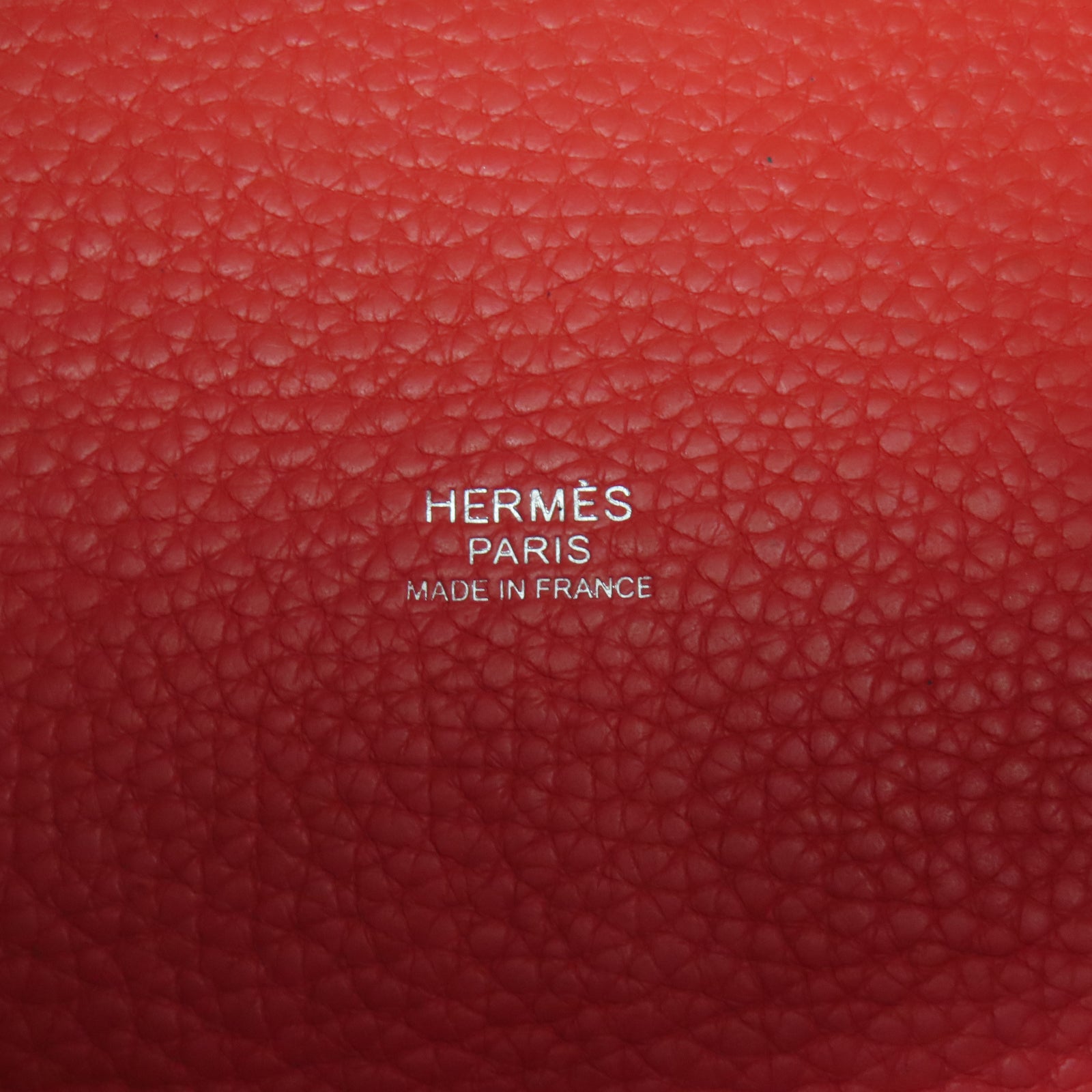 HERMES Taurillon Clemence皮革Picotin PM银扣手挽袋糖果红色