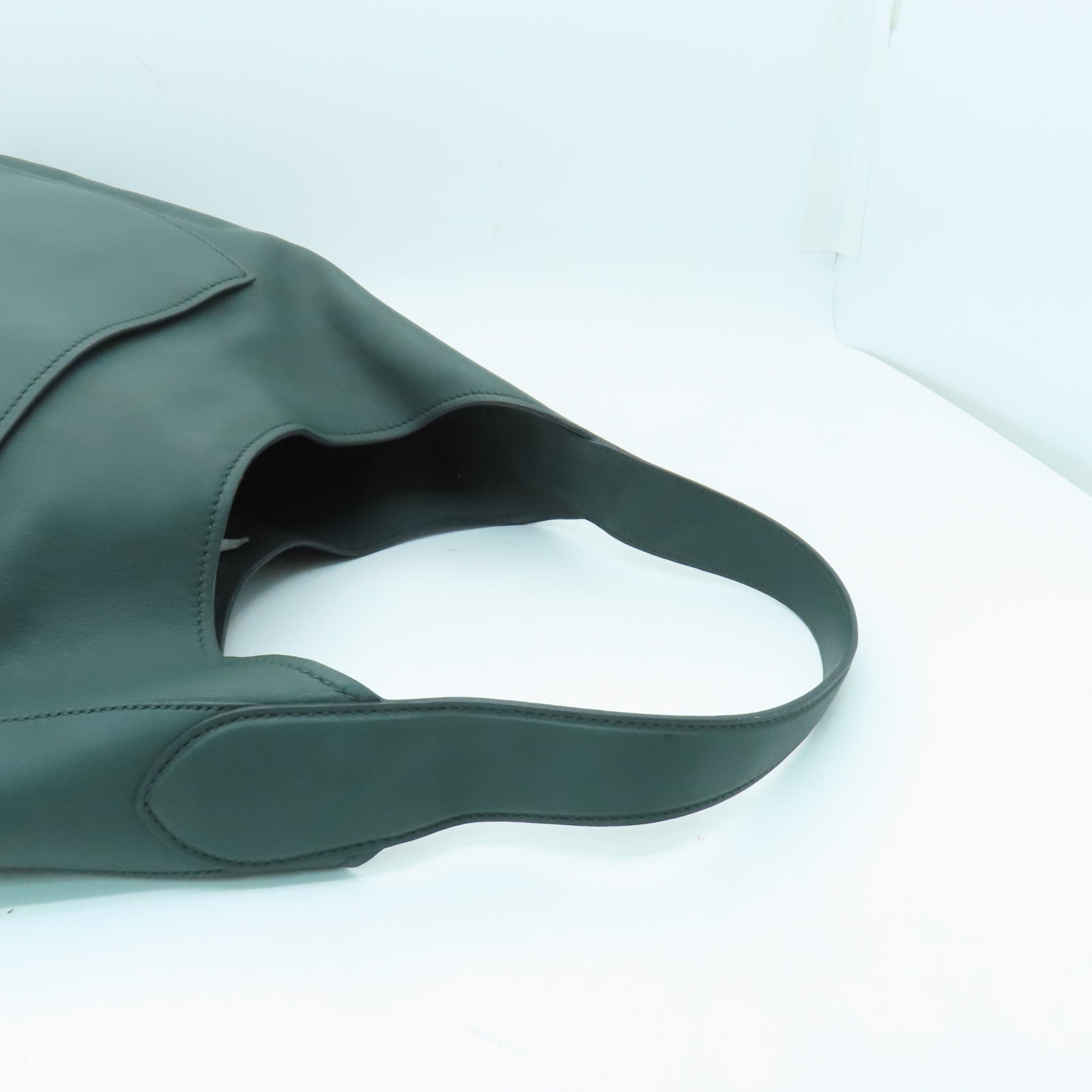 PRADA 牛皮皮革Shoulder Bag銀扣肩背袋綠色