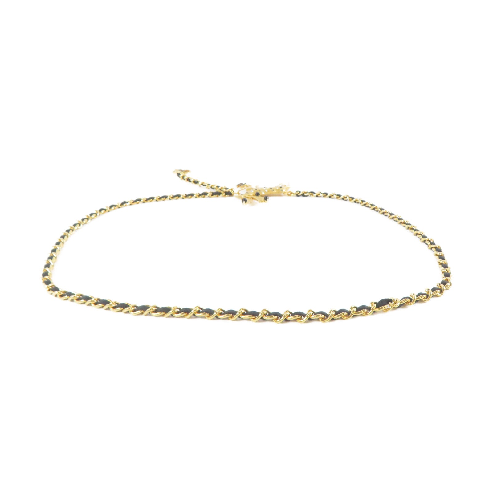 CHANEL 金屬Chain Belt腰帶金色/黑色