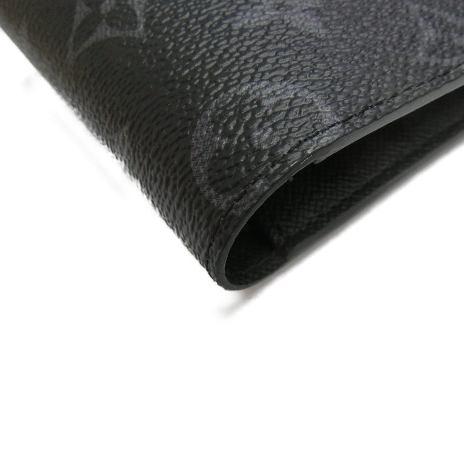 LOUIS VUITTON Monogram Eclipse Multiple Wallet Short Wallet黑色