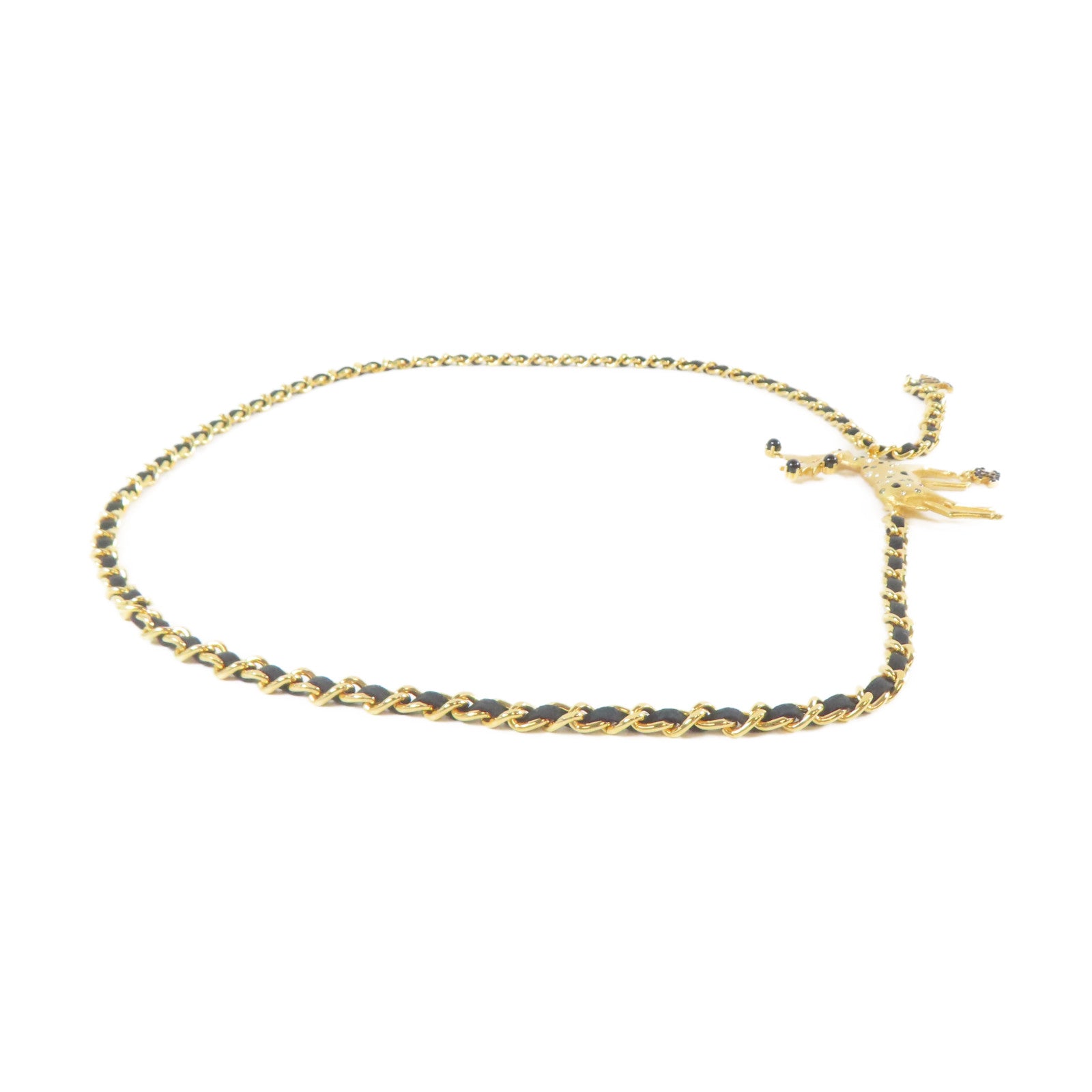CHANEL 金屬Chain Belt腰帶金色/黑色