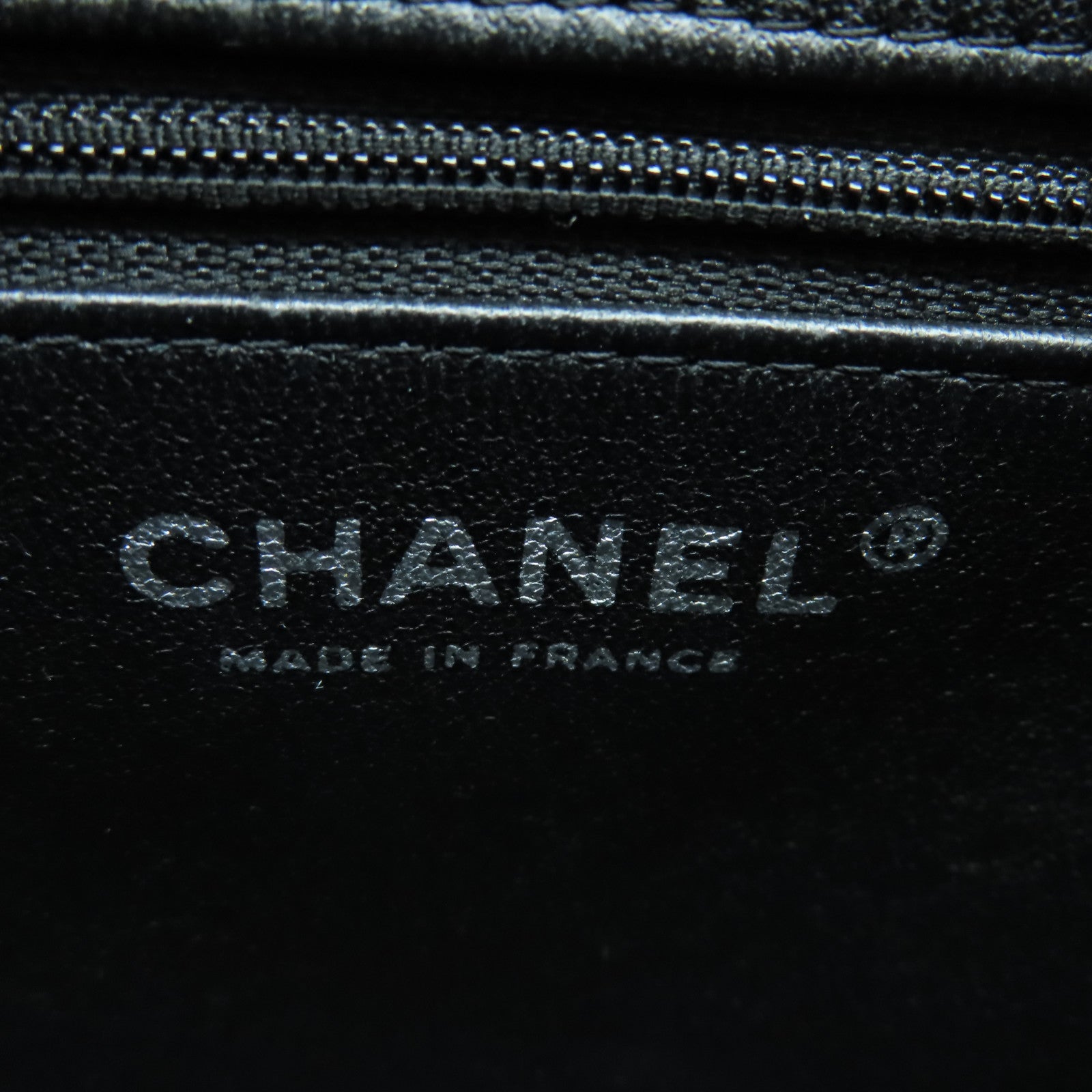 CHANEL 菱格Caviar皮革Handbag銀扣手挽袋黑色