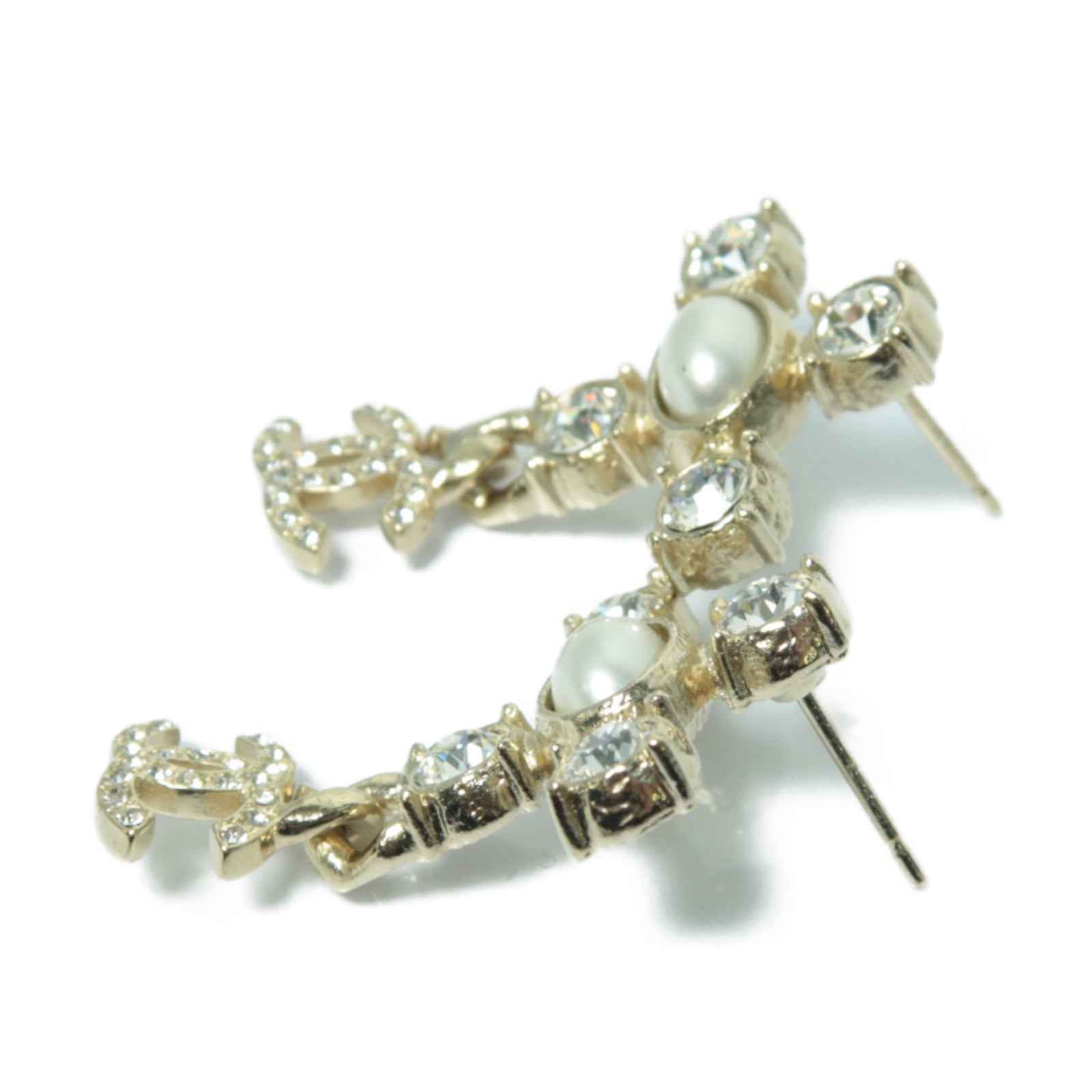 CHANEL PVC/金屬Earrings耳環金色/透明