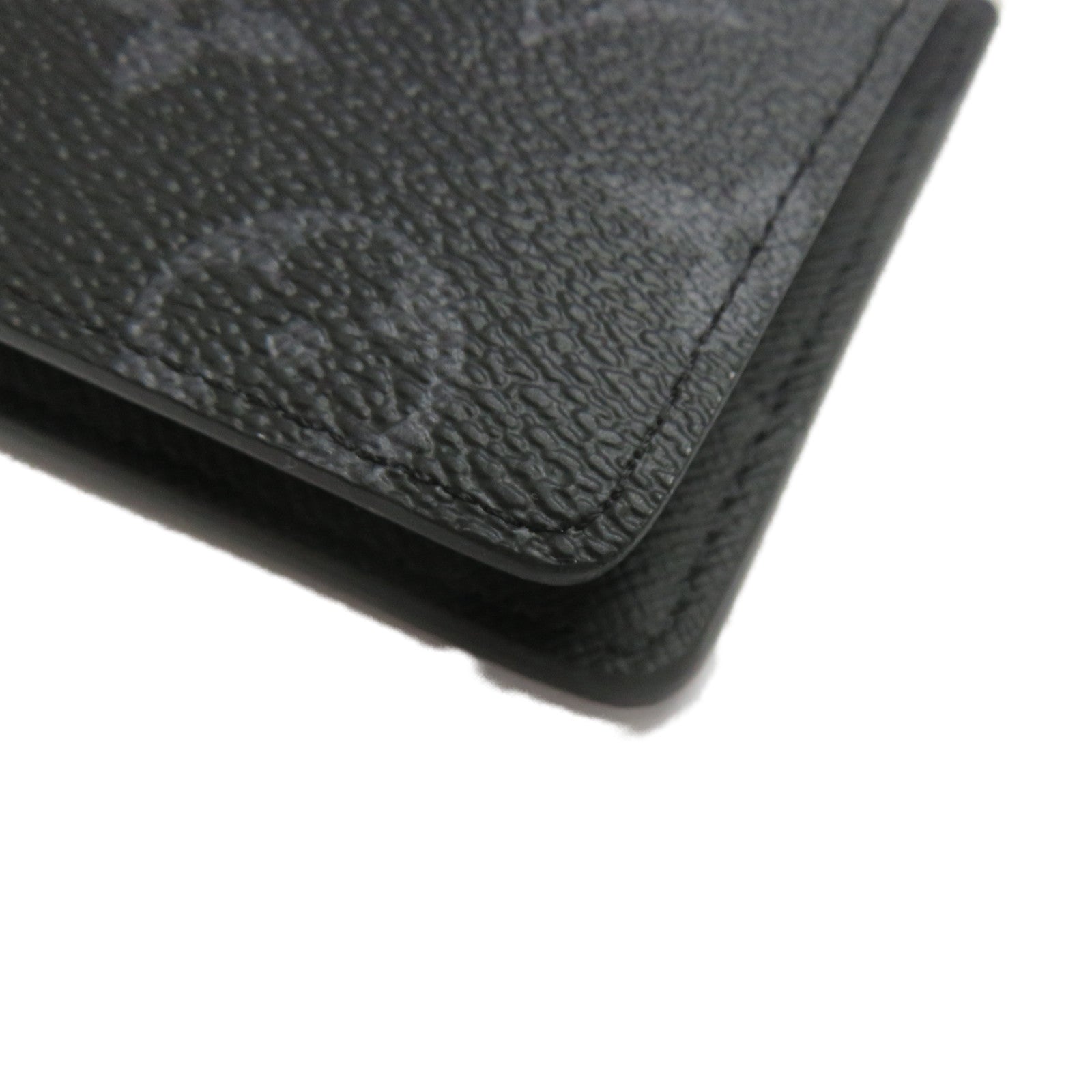 LOUIS VUITTON Monogram Eclipse Multiple Wallet Short Wallet黑色