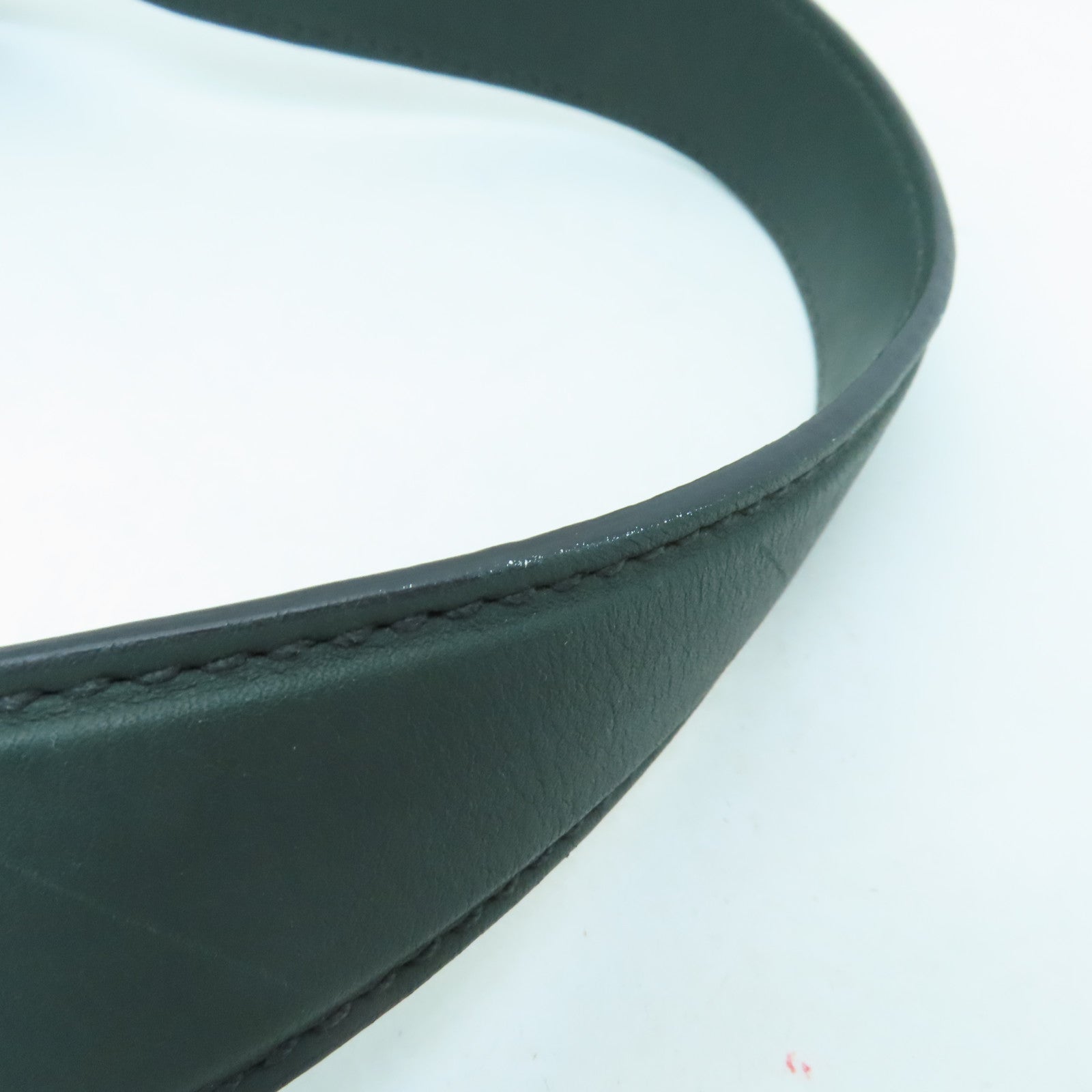 PRADA 牛皮皮革Shoulder Bag銀扣肩背袋綠色