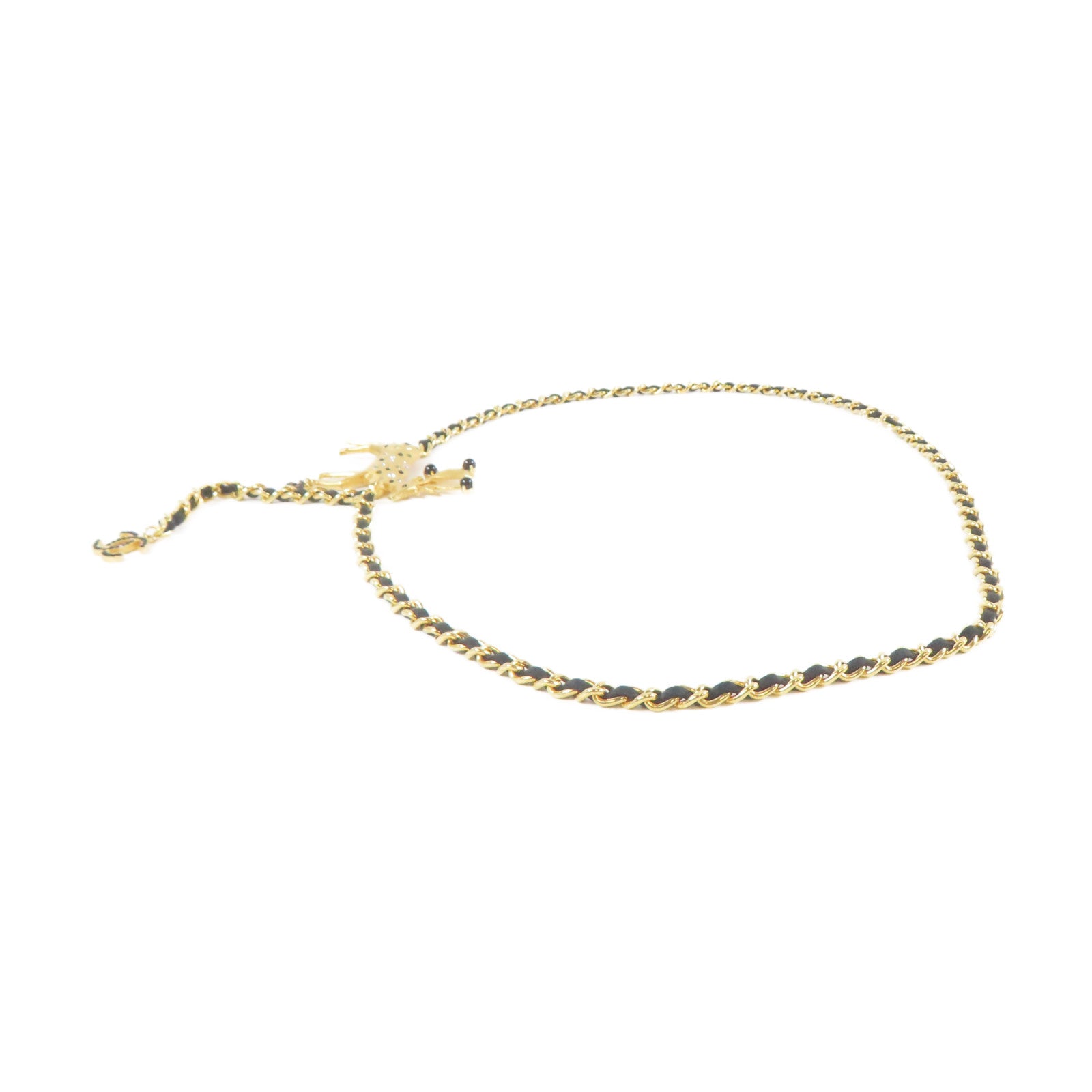CHANEL 金屬Chain Belt腰帶金色/黑色