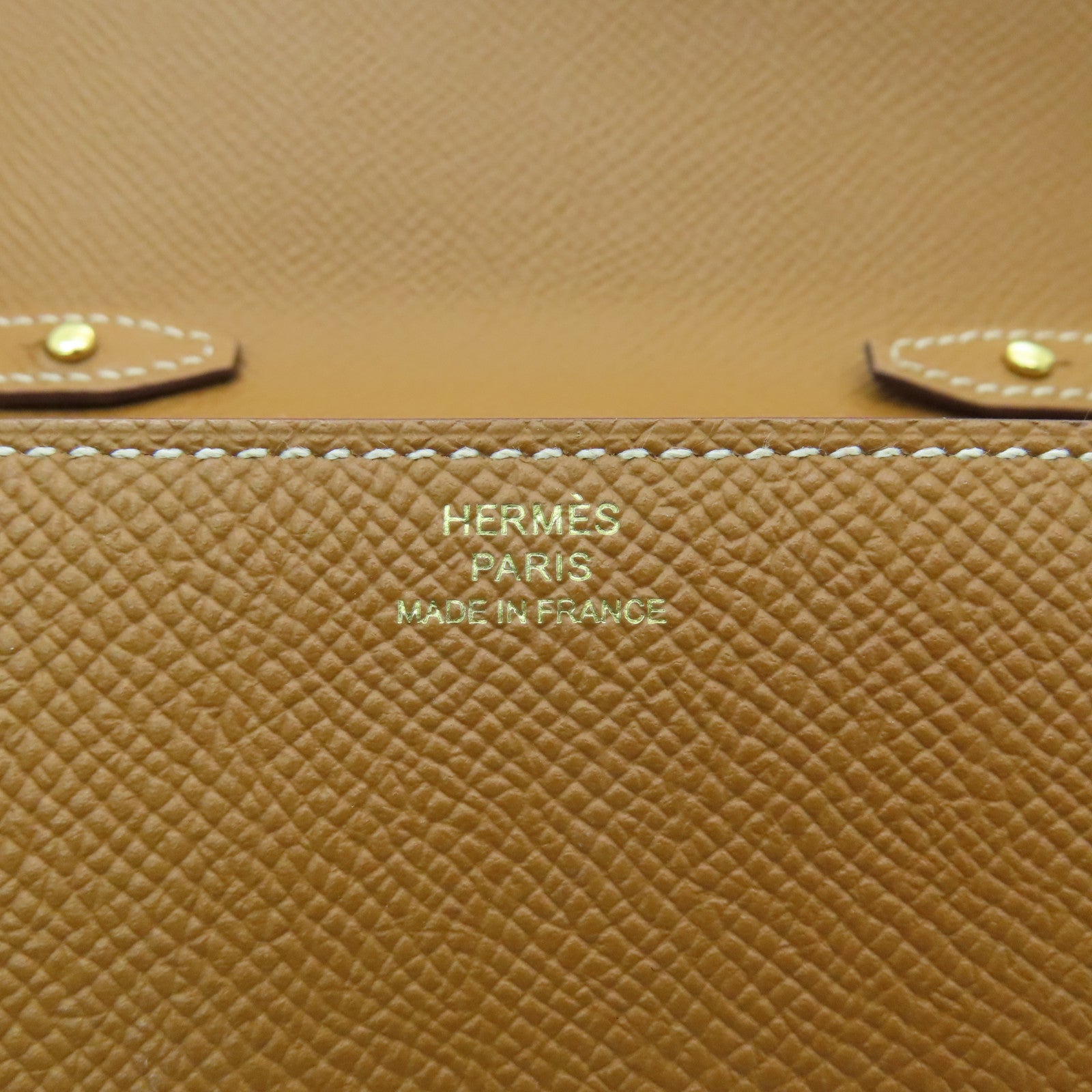 HERMES Epsom皮革Clic 16金扣肩背袋Gold經典駝色/Rose Azalee杜鵑粉色
