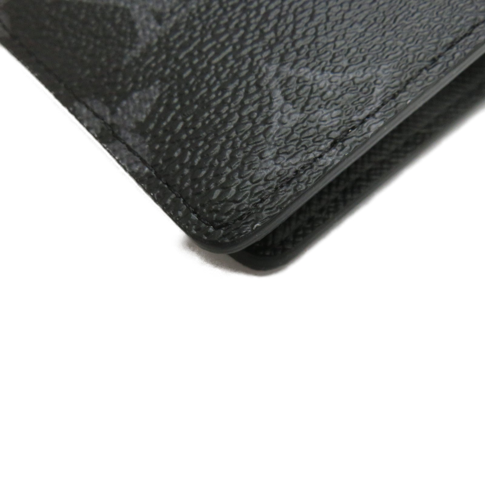 LOUIS VUITTON Monogram Eclipse Multiple Wallet Short Wallet黑色