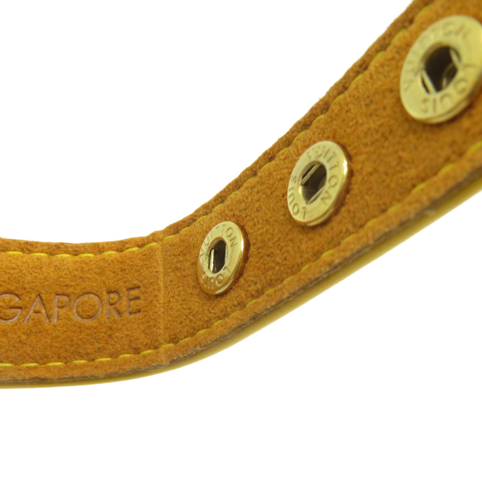 LOUIS VUITTON 【激減優惠】Monogram Vernis Bracelet金扣手鐲黃色